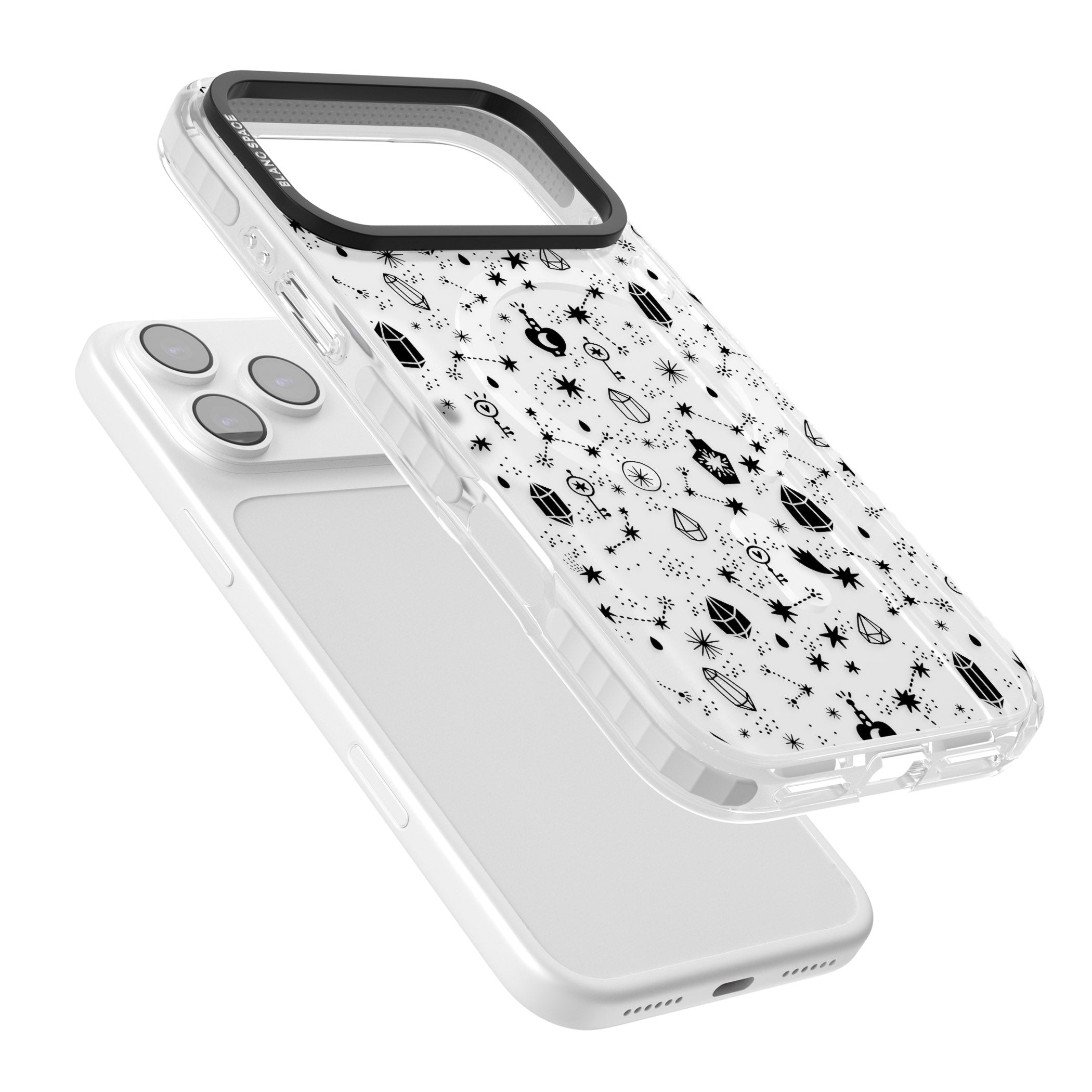 Black Cosmic Crystal iPhone 17 Pro Max Impact Pro Clear Phone Case Colours