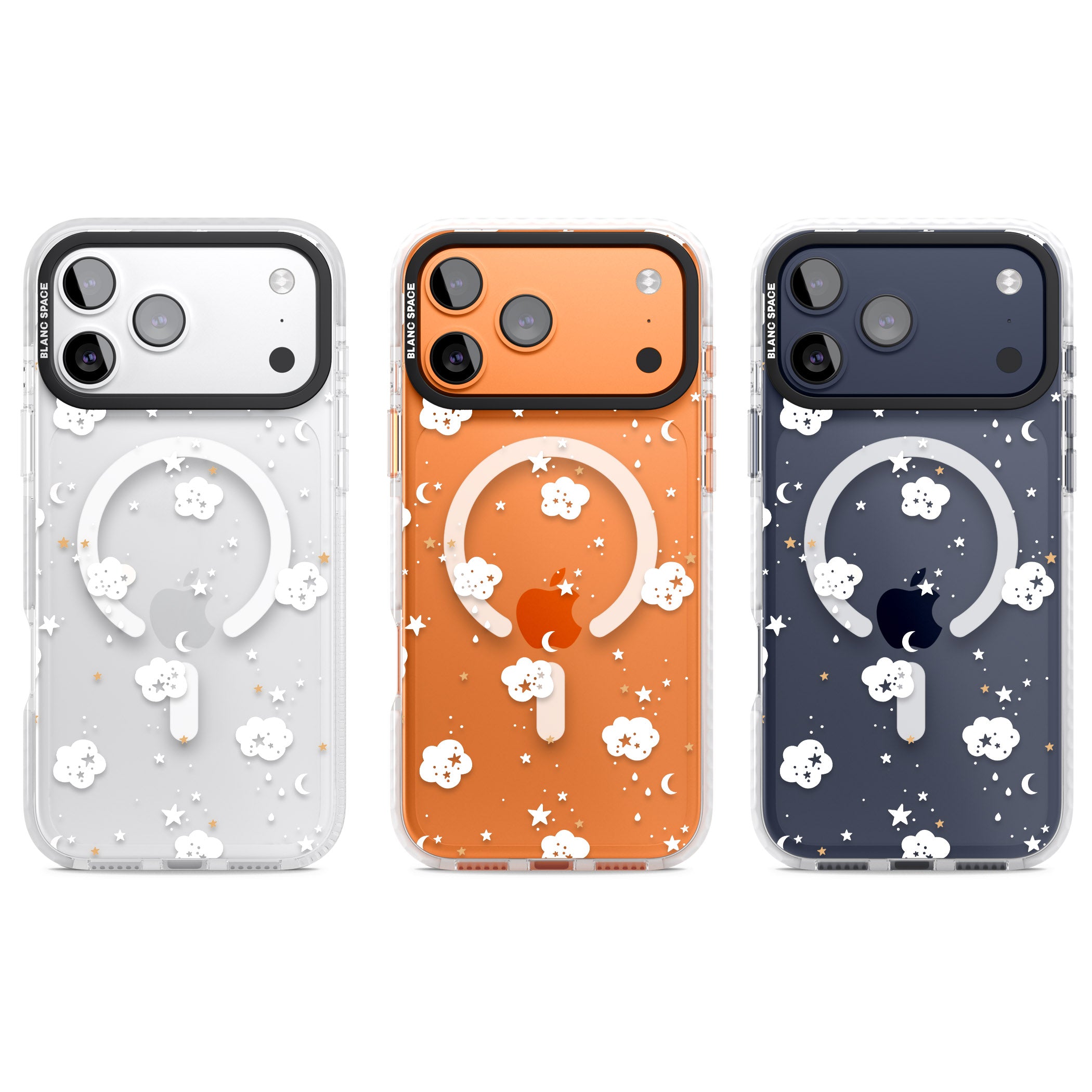 Starry Night Cloud iPhone 17 Pro Impact Pro Clear Phone Case APT Impact Protection