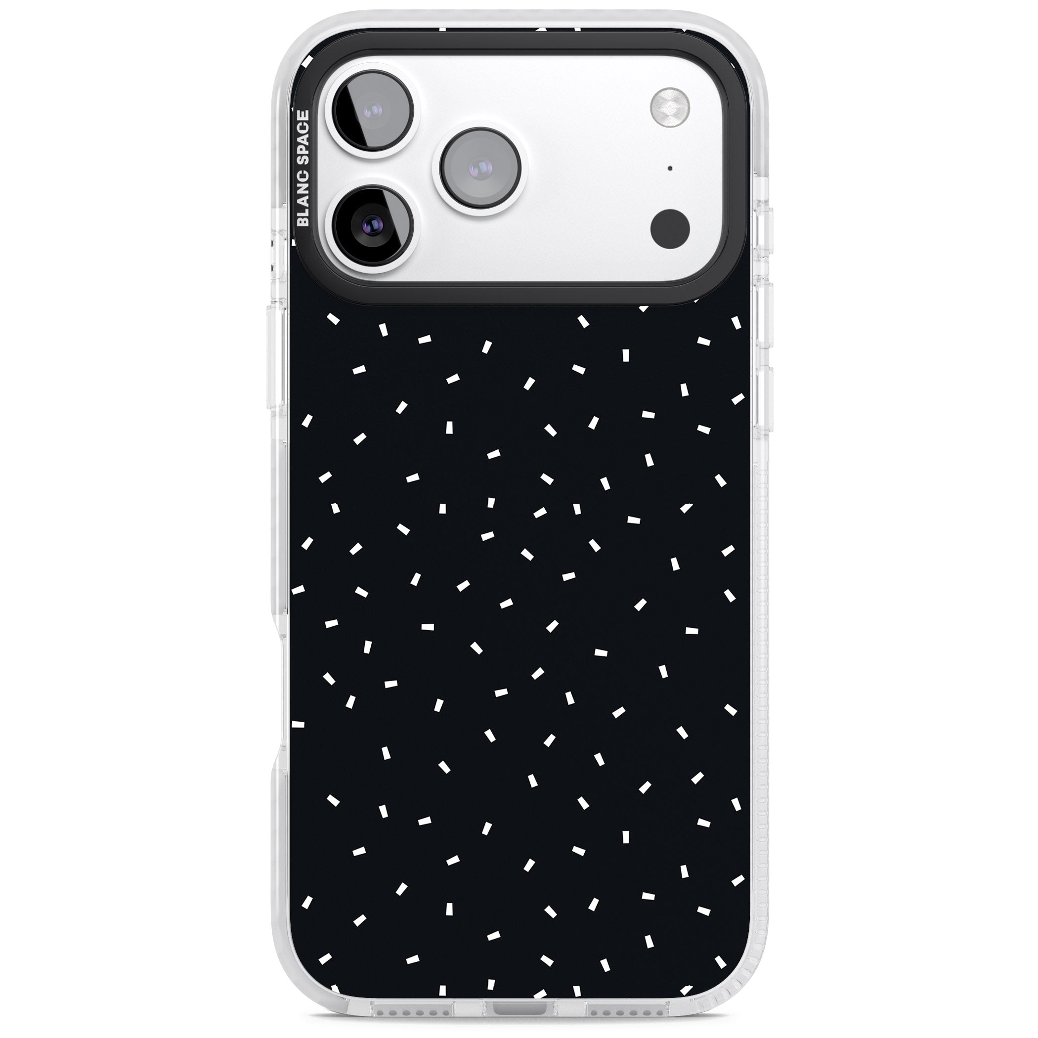 Confetti (Black) iPhone 17 Pro Max Impact Pro Clear Phone Case