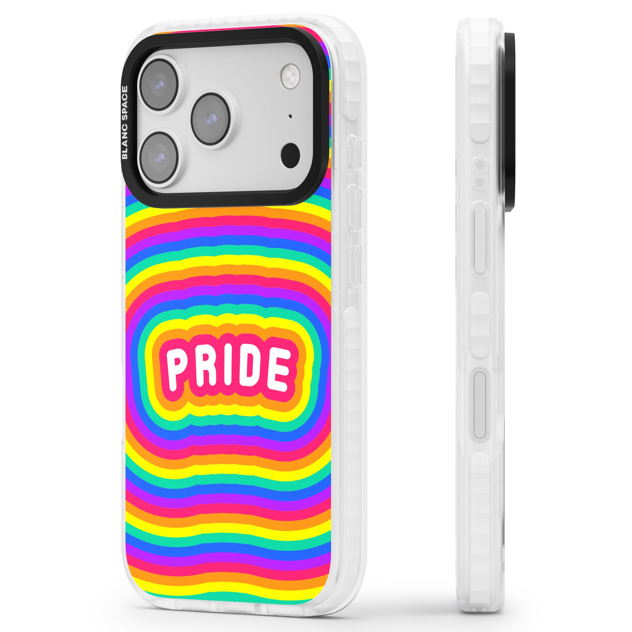 Pride iPhone 17 Pro Max Impact Pro Clear Phone Case Side Profile