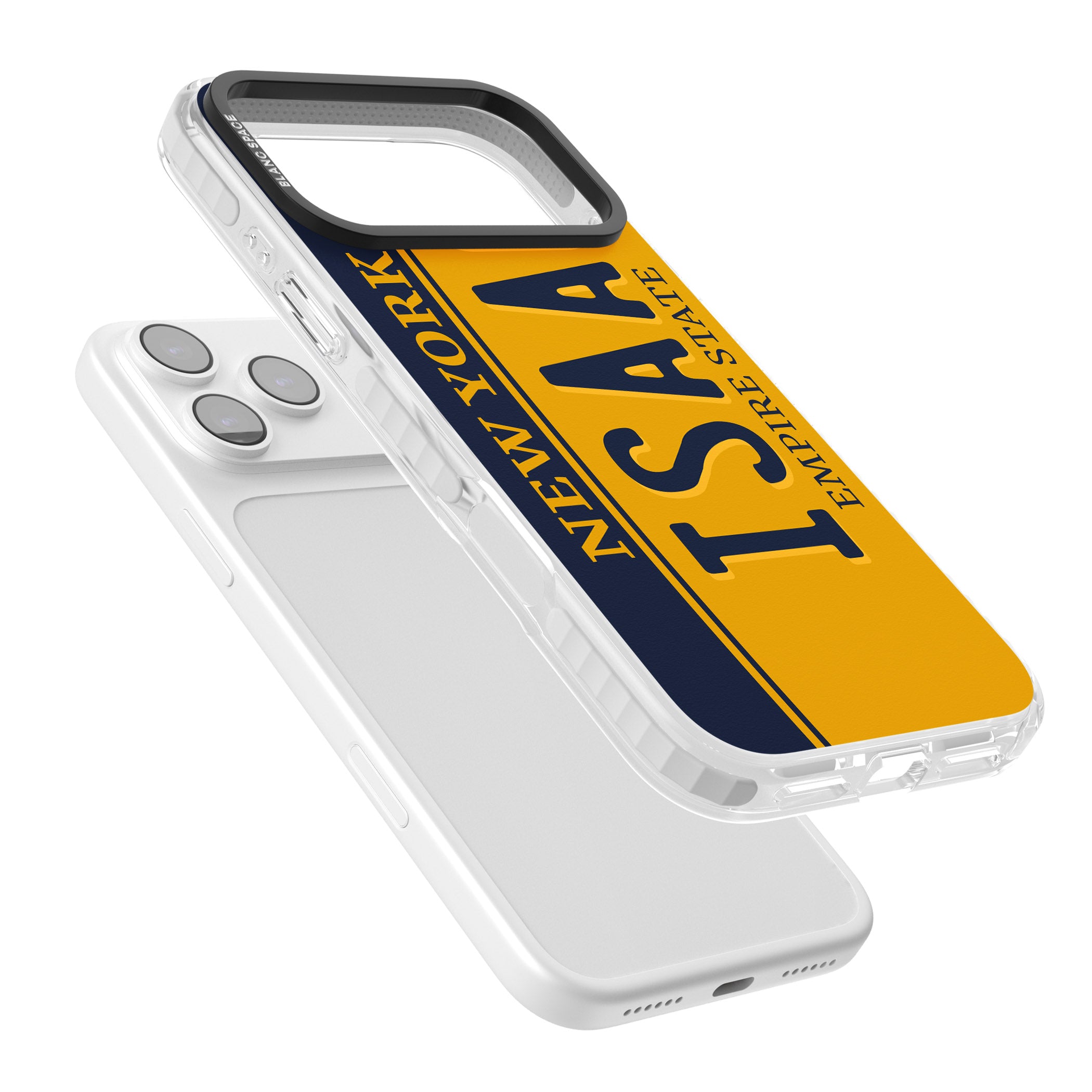 Personalised New York License Plate iPhone 17 Pro Max Impact Pro Clear Phone Case Colours