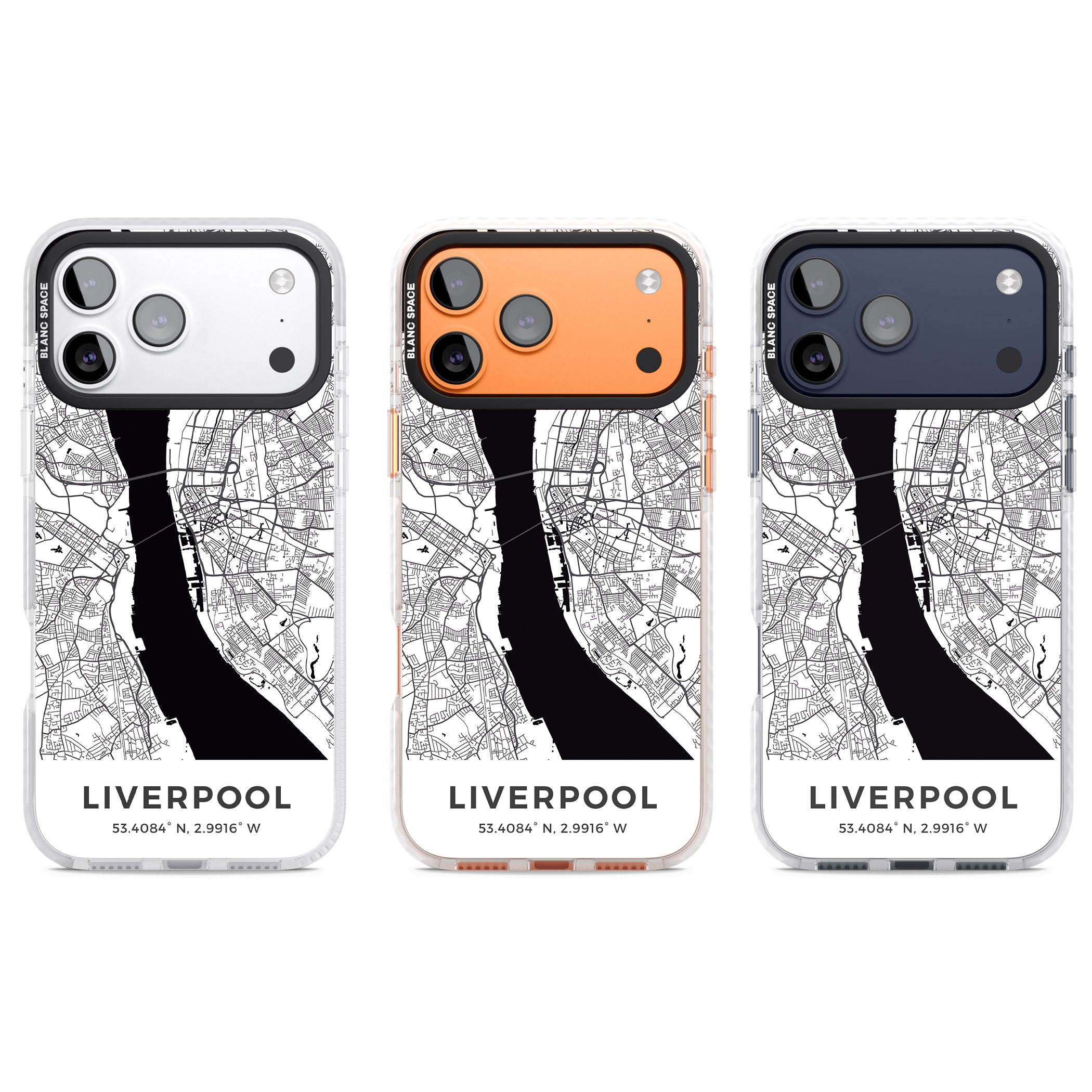 Liverpool Map iPhone 17 Pro Impact Pro Clear Phone Case APT Impact Protection