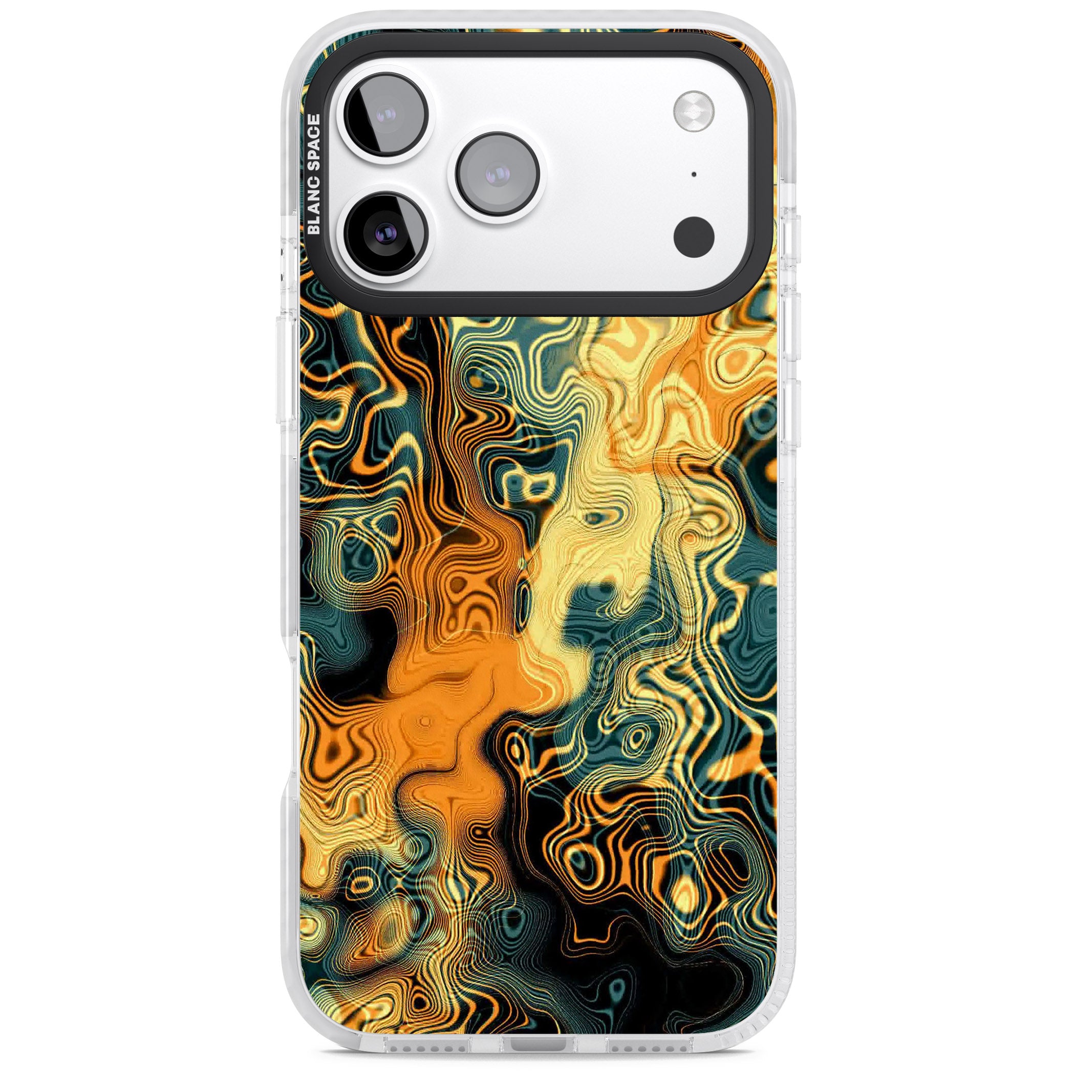 Gold Green Marble iPhone 17 Pro Max Impact Pro Clear Phone Case