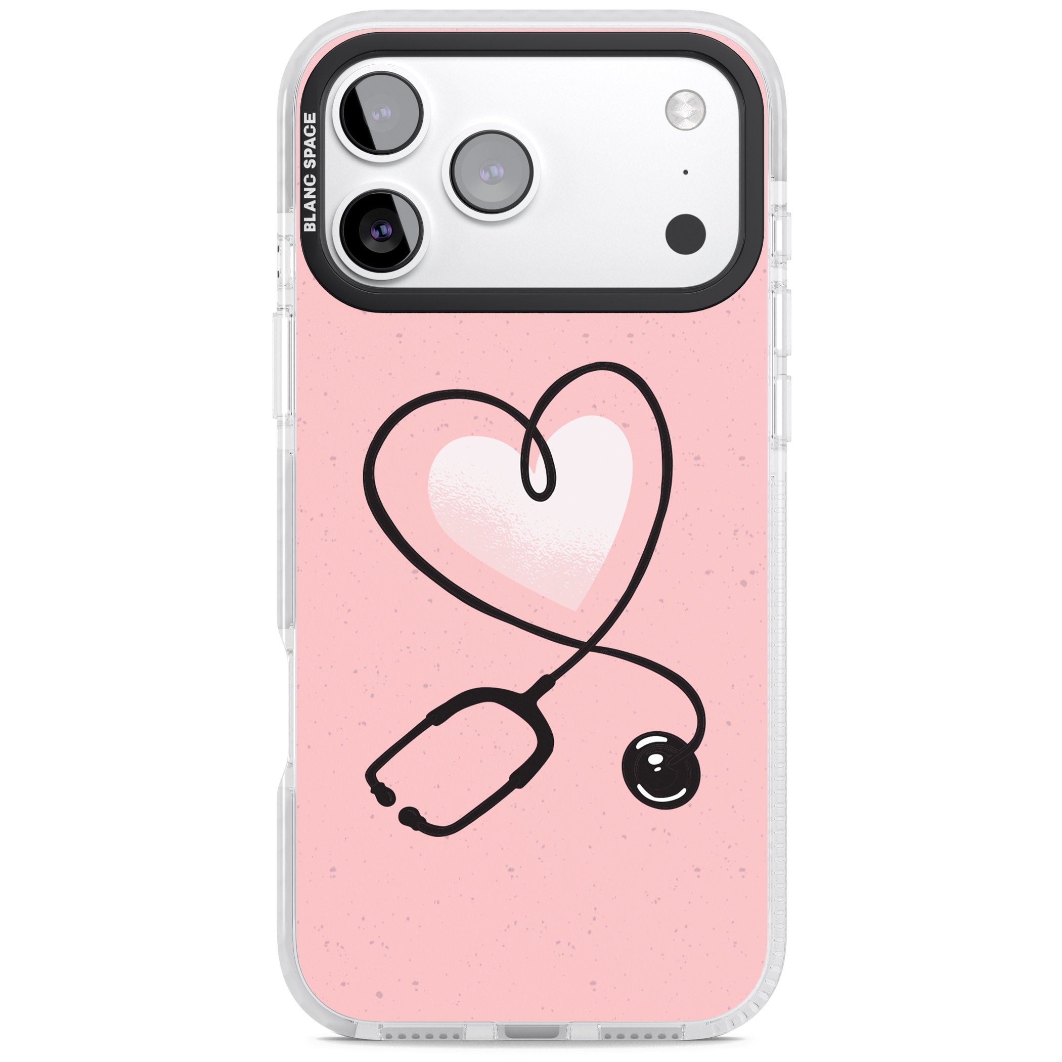 Stethoscope Heart iPhone 17 Pro Max Impact Pro Clear Phone Case