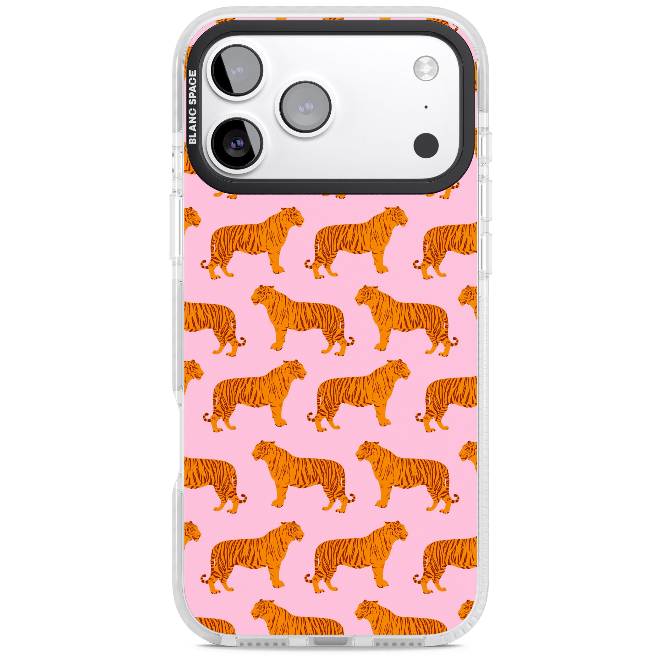 Tiger Pink Pattern iPhone 17 Pro Max Impact Pro Clear Phone Case