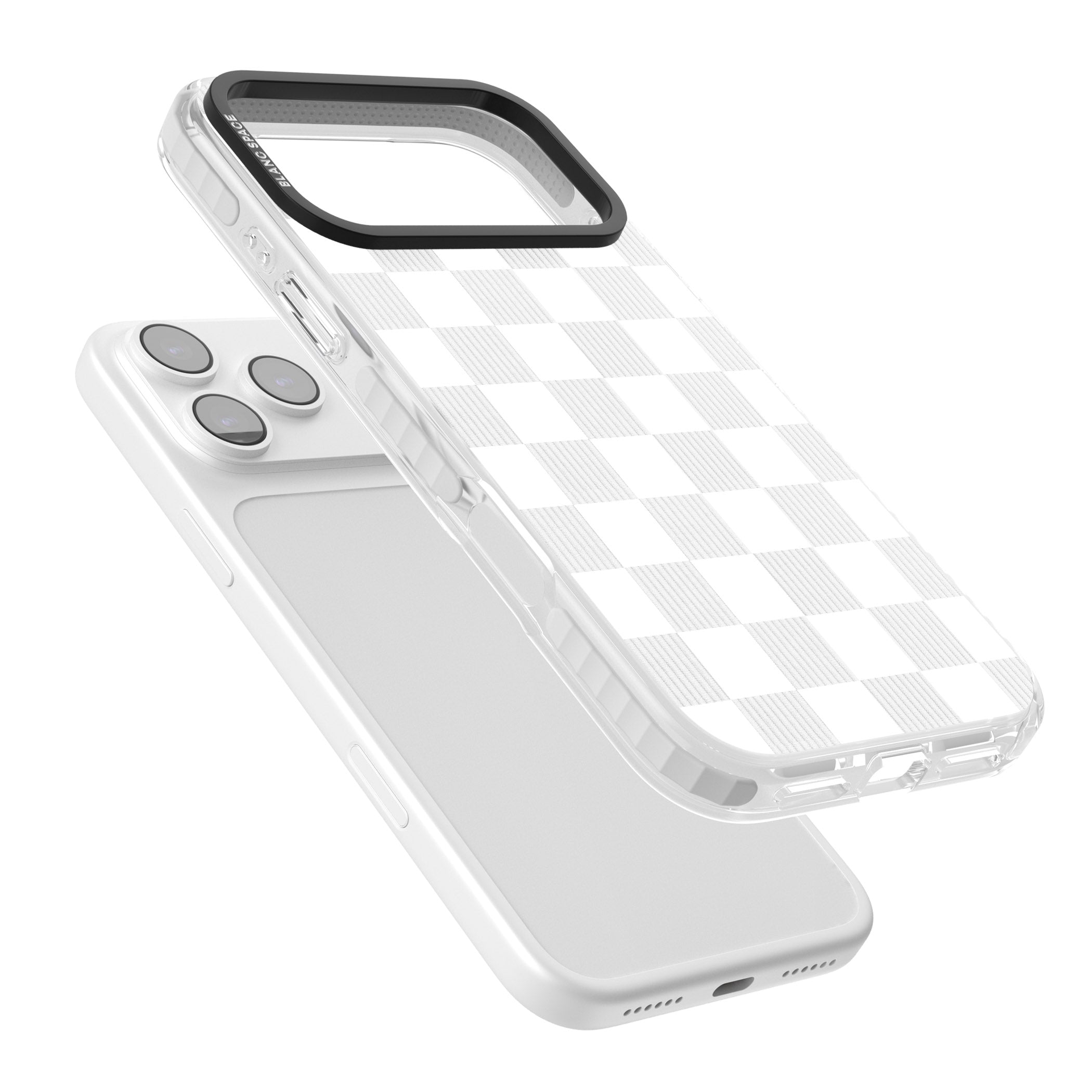 White Checkered iPhone 17 Pro Max Impact Pro Clear Phone Case Colours