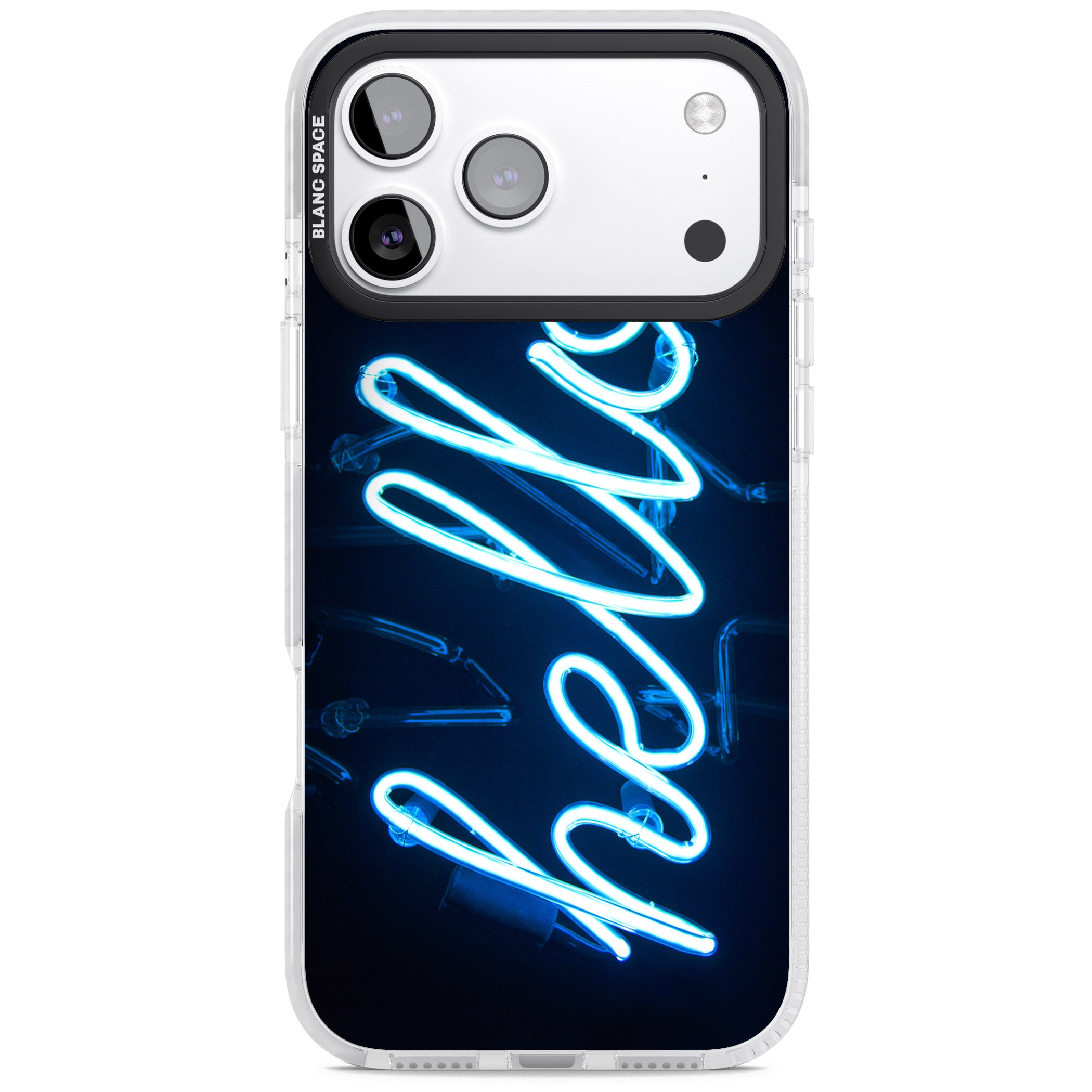 Hello Neon Sign iPhone 17 Pro Max Impact Pro Clear Phone Case