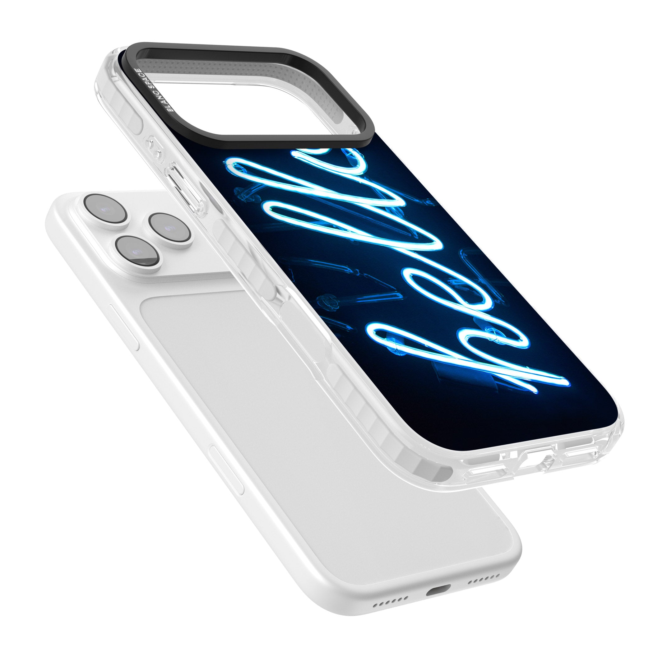 Hello Neon Sign iPhone 17 Pro Max Impact Pro Clear Phone Case Colours