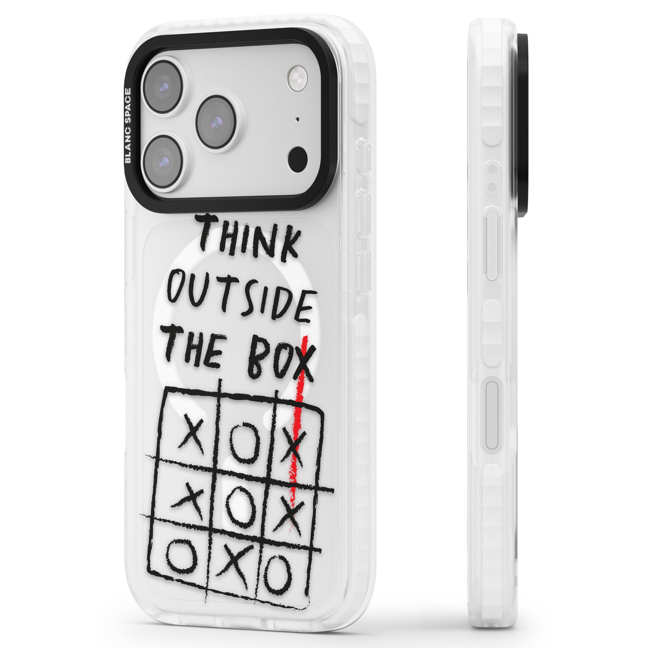 Think Outside The Box iPhone 17 Pro Max Impact Pro Clear Phone Case Side Profile