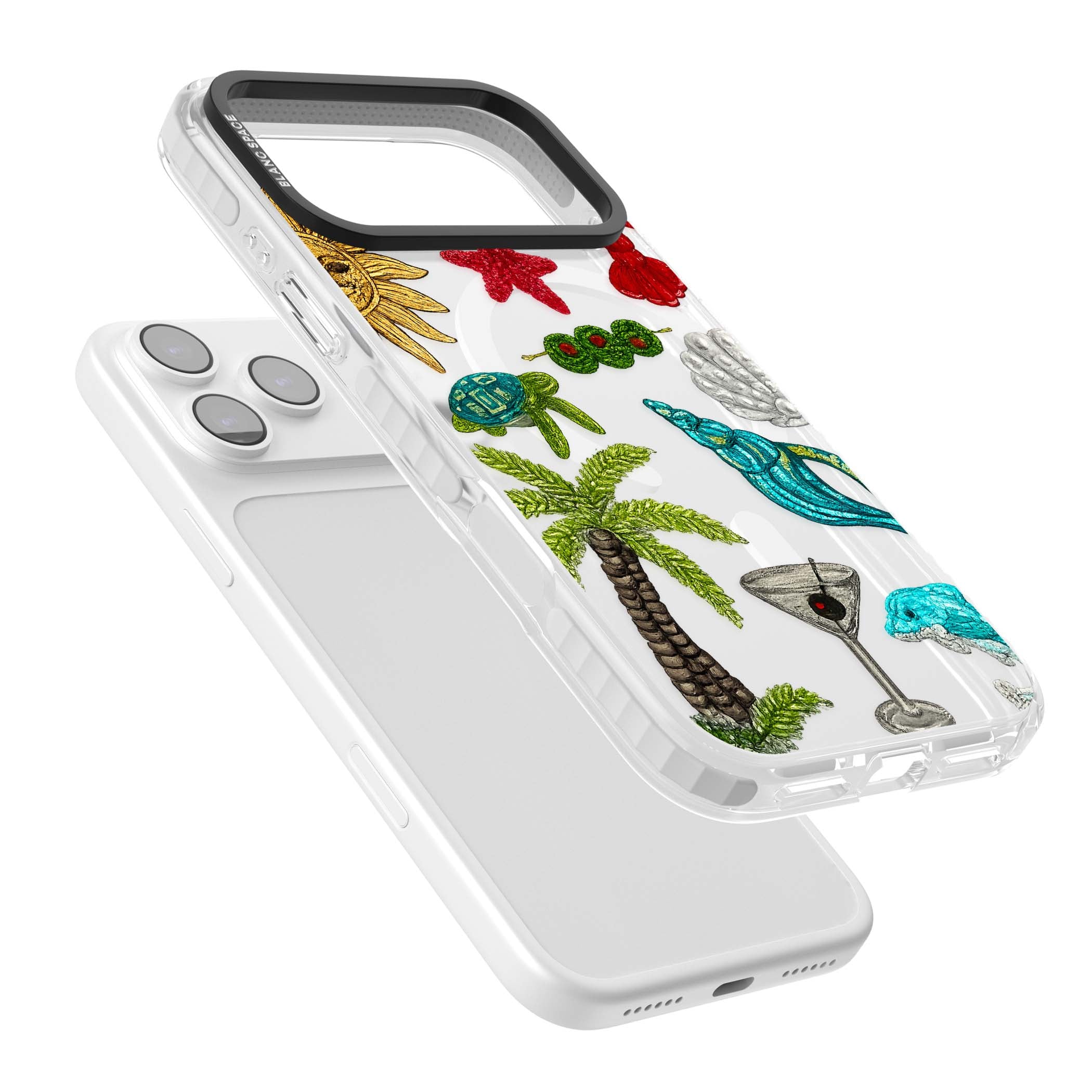 Painted Coastal Pattern coastal iPhone case | Impact Magsafe case for iPhone 17 Pro, iPhone 17 Pro Max