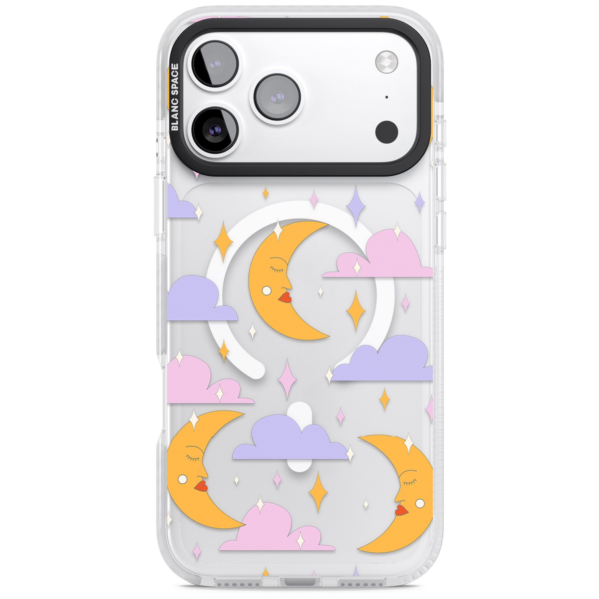Moons & Clouds iPhone 17 Pro Max Impact Pro Clear Phone Case