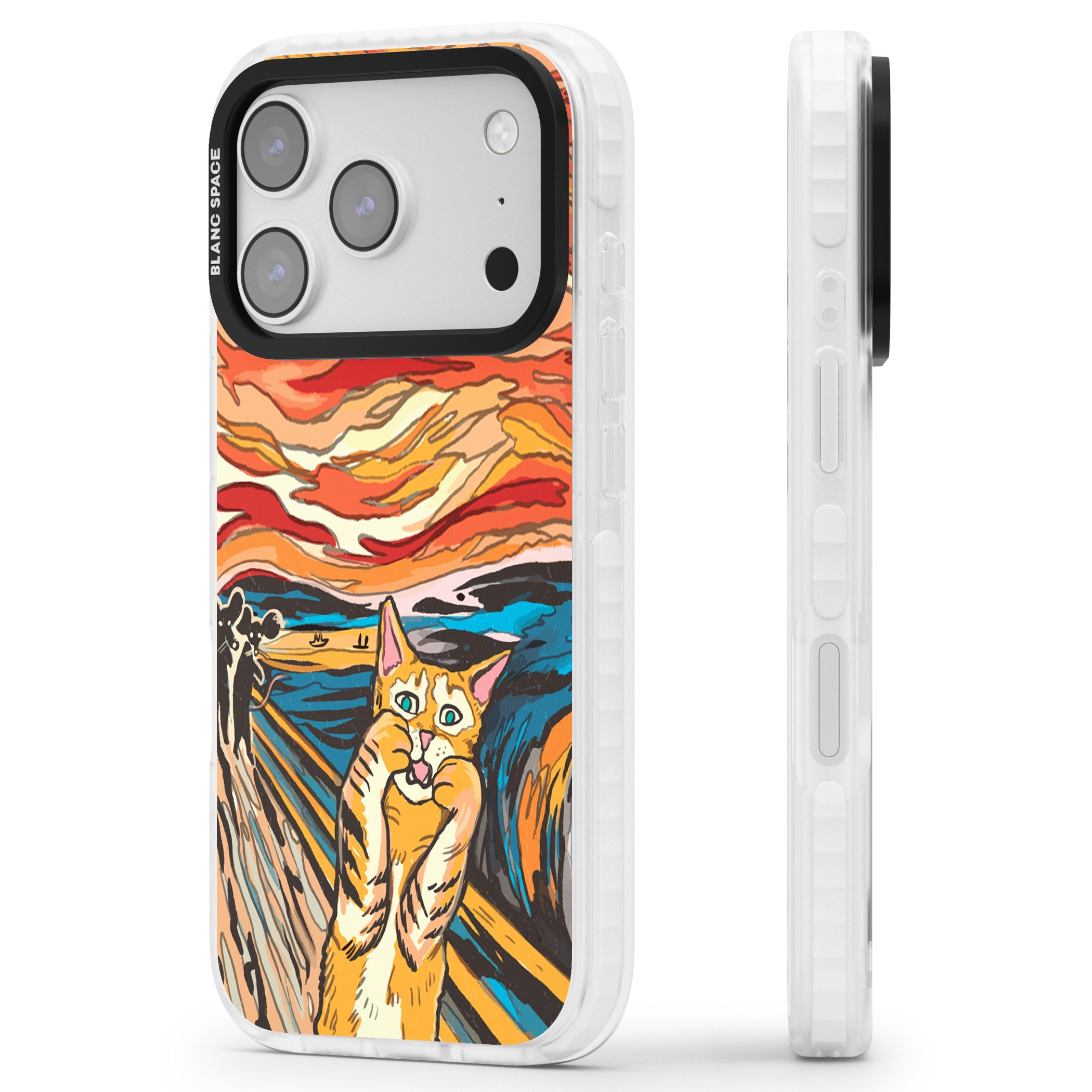The Meow iPhone 17 Pro Max Impact Pro Clear Phone Case Side Profile
