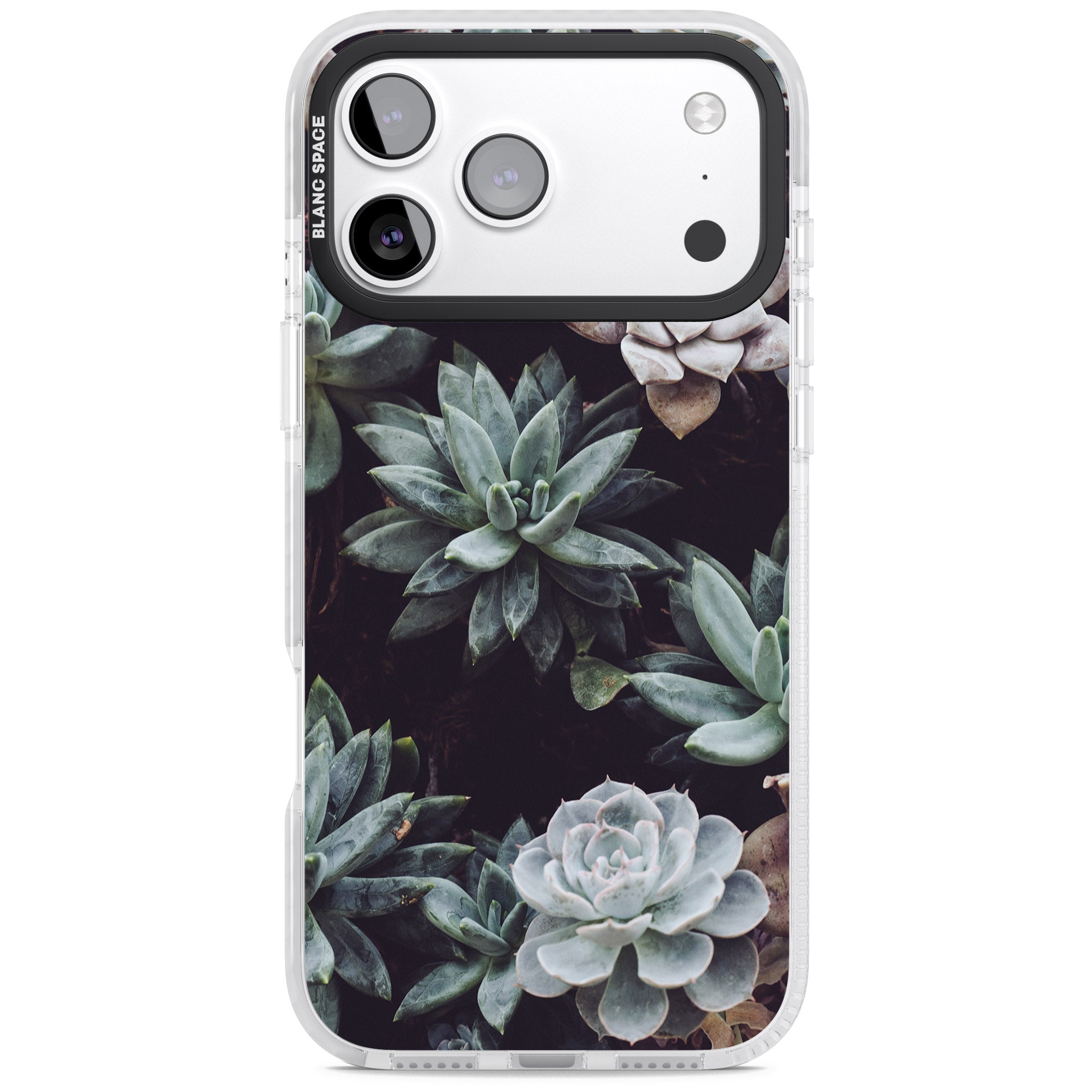 Succulent Bloom Mixed iPhone 17 Pro Max Impact Pro Clear Phone Case