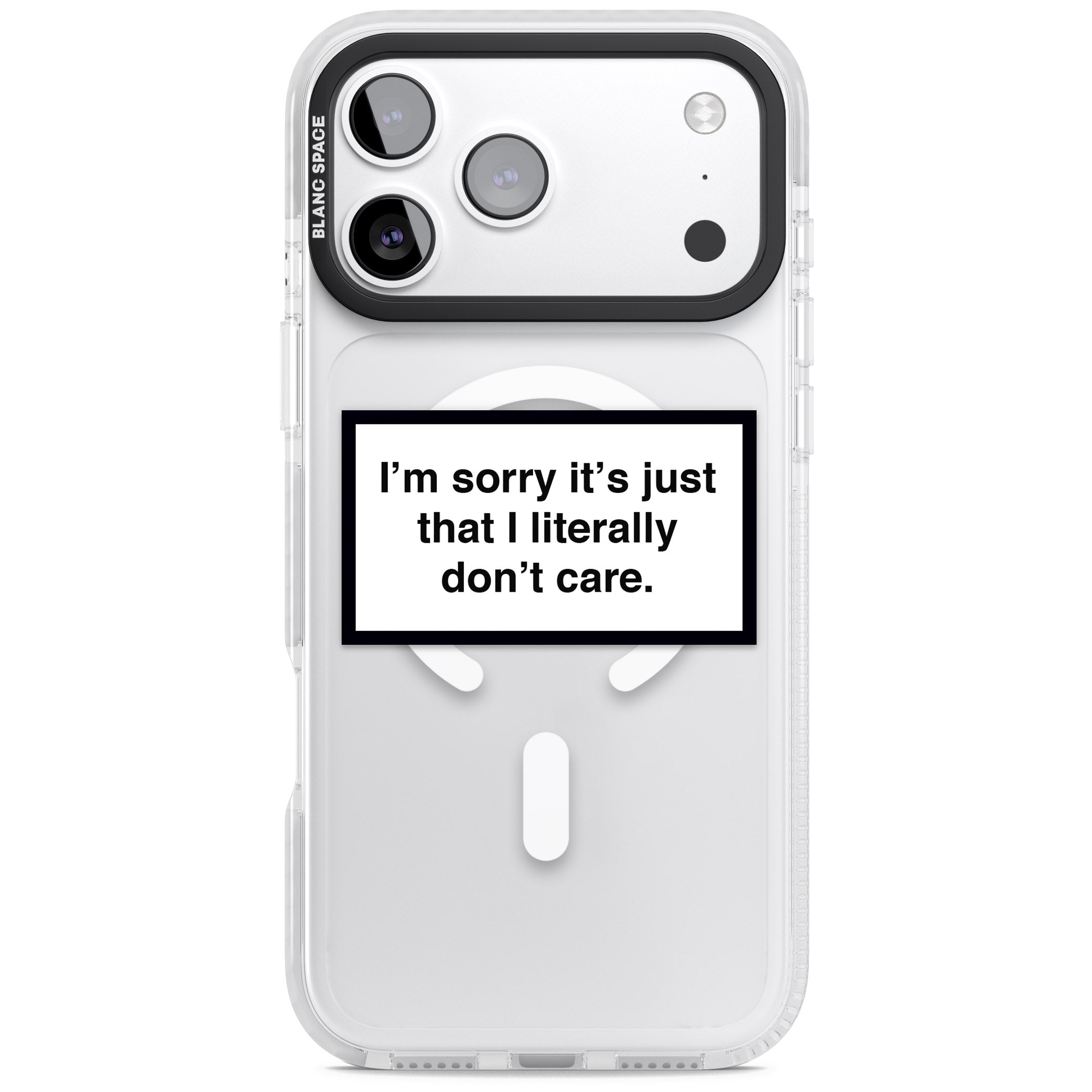 Literally Don'T Care iPhone 17 Pro Max Impact Pro Clear Phone Case
