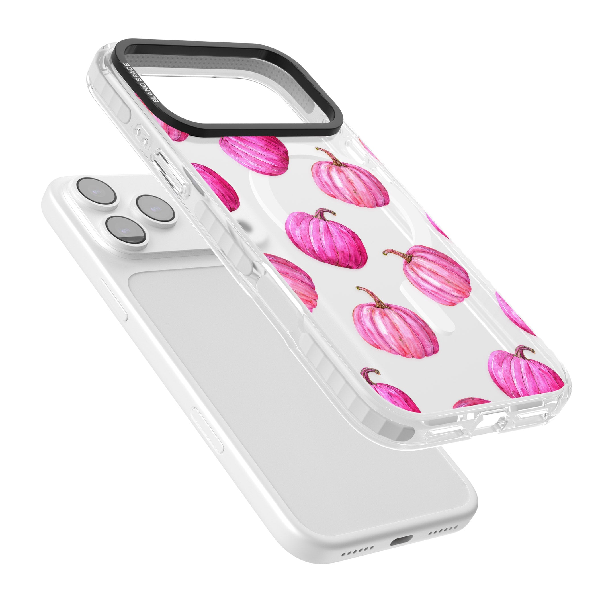Pink Pumpkins iPhone 17 Pro Max Impact Pro Clear Phone Case Colours