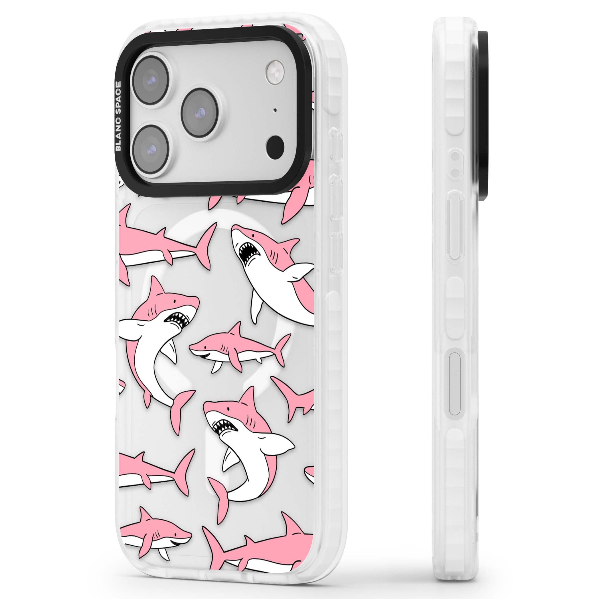 Bubblegum Sharks for her iPhone case | Impact Magsafe case for iPhone 17 Pro, iPhone 17 Pro Max