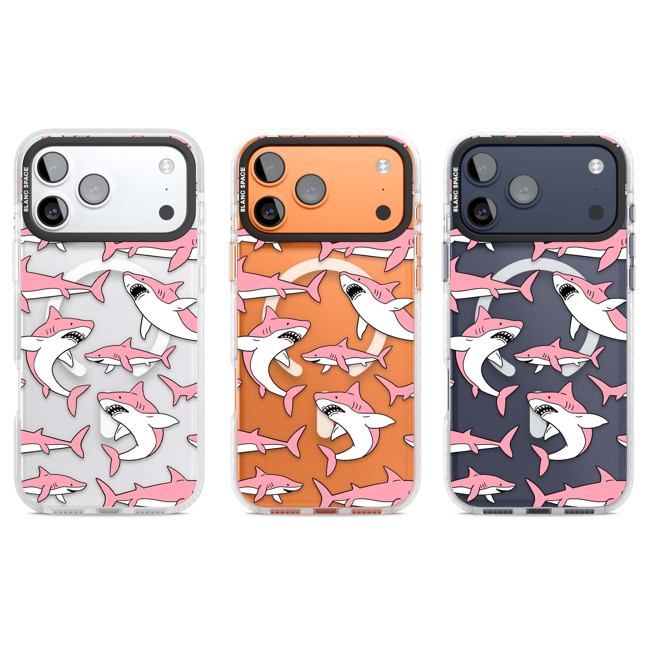 Bubblegum Sharks for her iPhone case | Impact Magsafe case for iPhone 17 Pro, iPhone 17 Pro Max