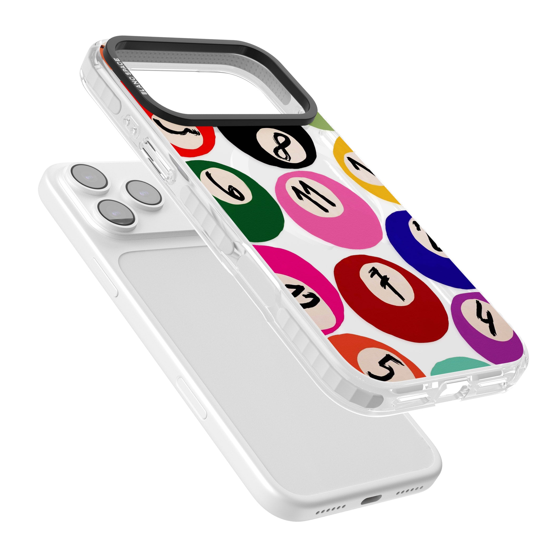 Pool Balls iPhone 17 Pro Max Impact Pro Clear Phone Case Colours
