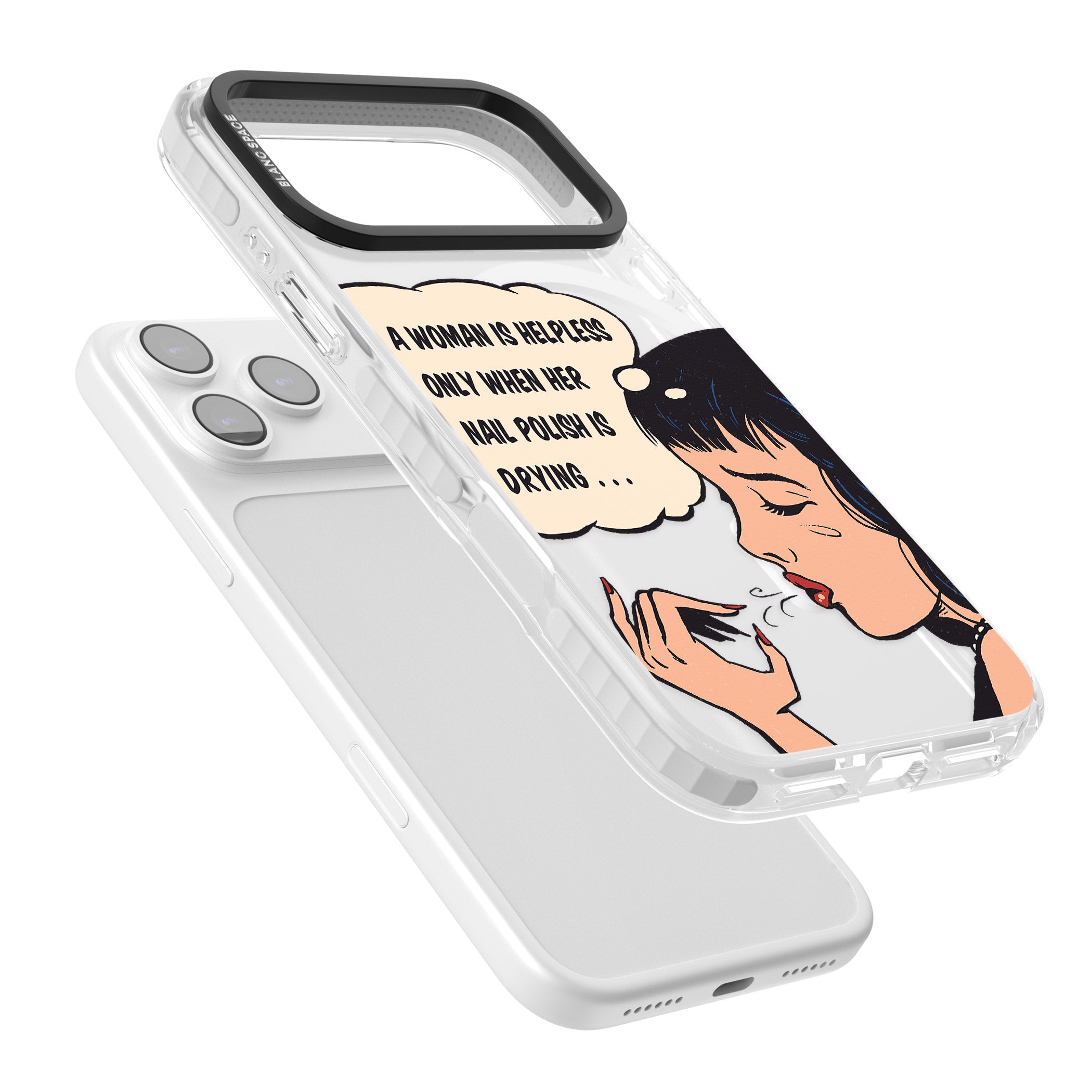Drying Nails Pop Art iPhone 17 Pro Max Impact Pro Clear Phone Case Colours