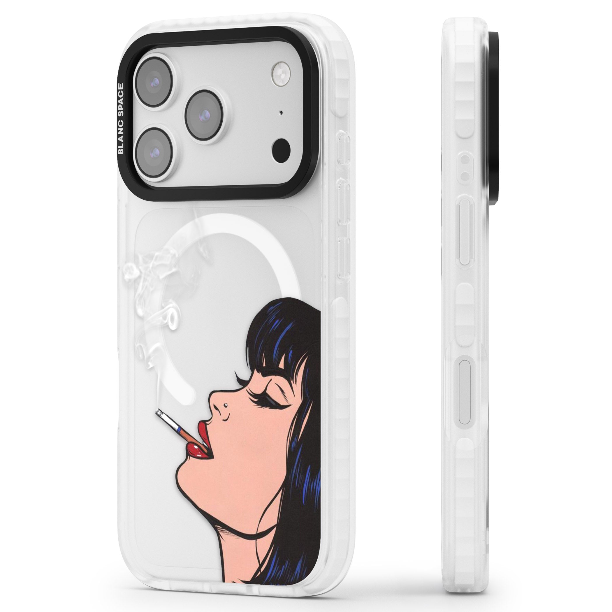 Stress Relief Pop Art iPhone 17 Pro Max Impact Pro Clear Phone Case Side Profile