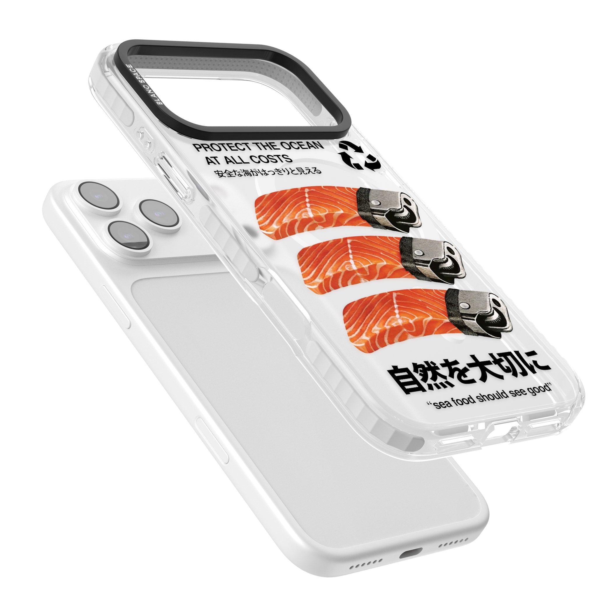 Protect The Ocean iPhone 17 Pro Max Impact Pro Clear Phone Case Colours