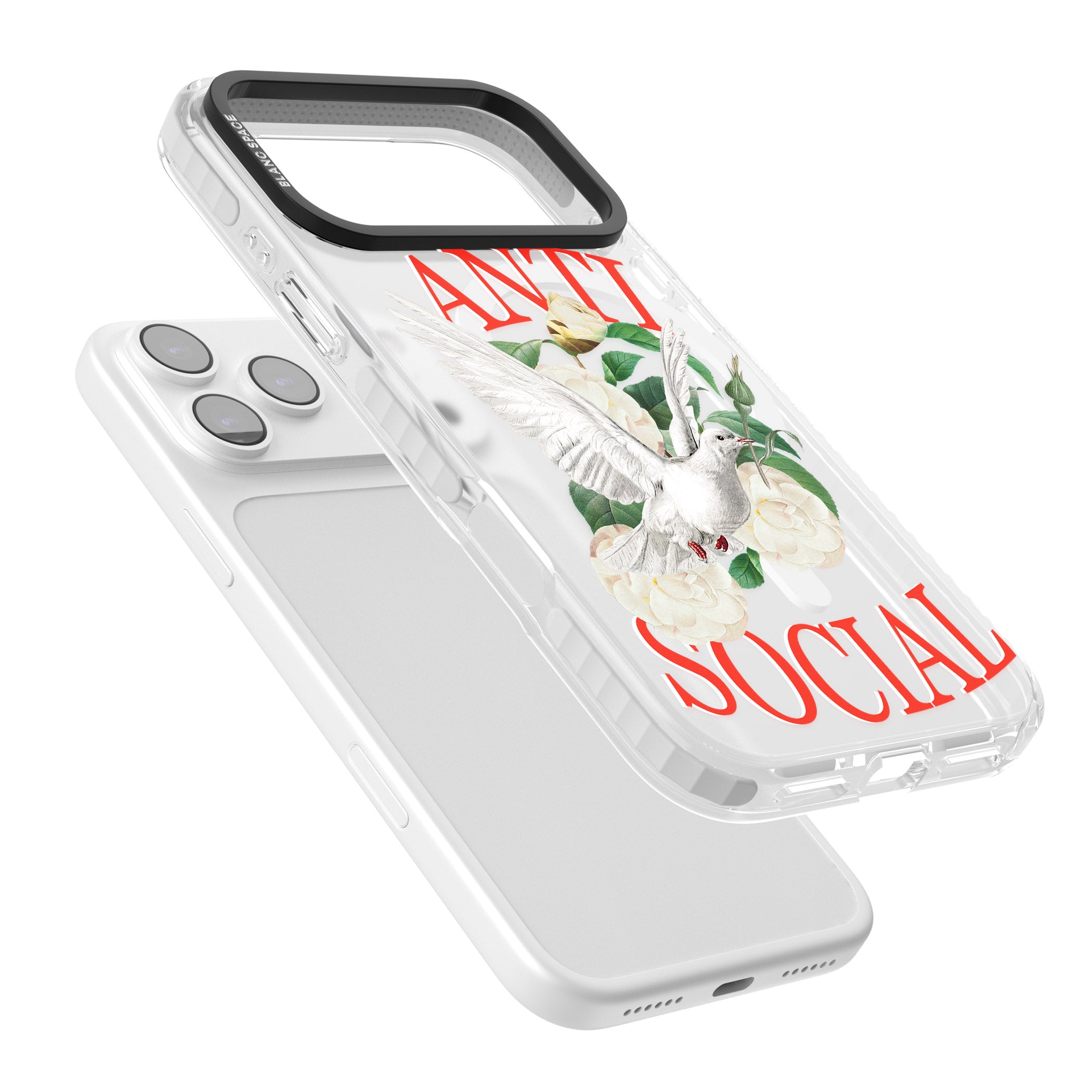 Anti Social iPhone 17 Pro Max Impact Pro Clear Phone Case Colours
