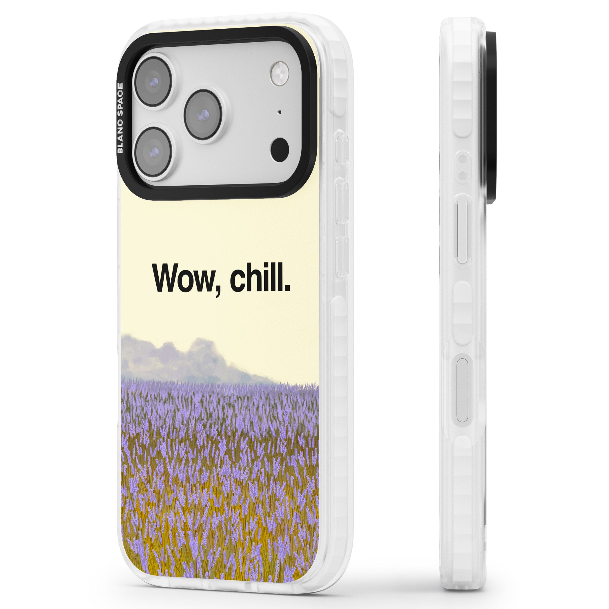 Wow, Chill iPhone 17 Pro Max Impact Pro Clear Phone Case Side Profile