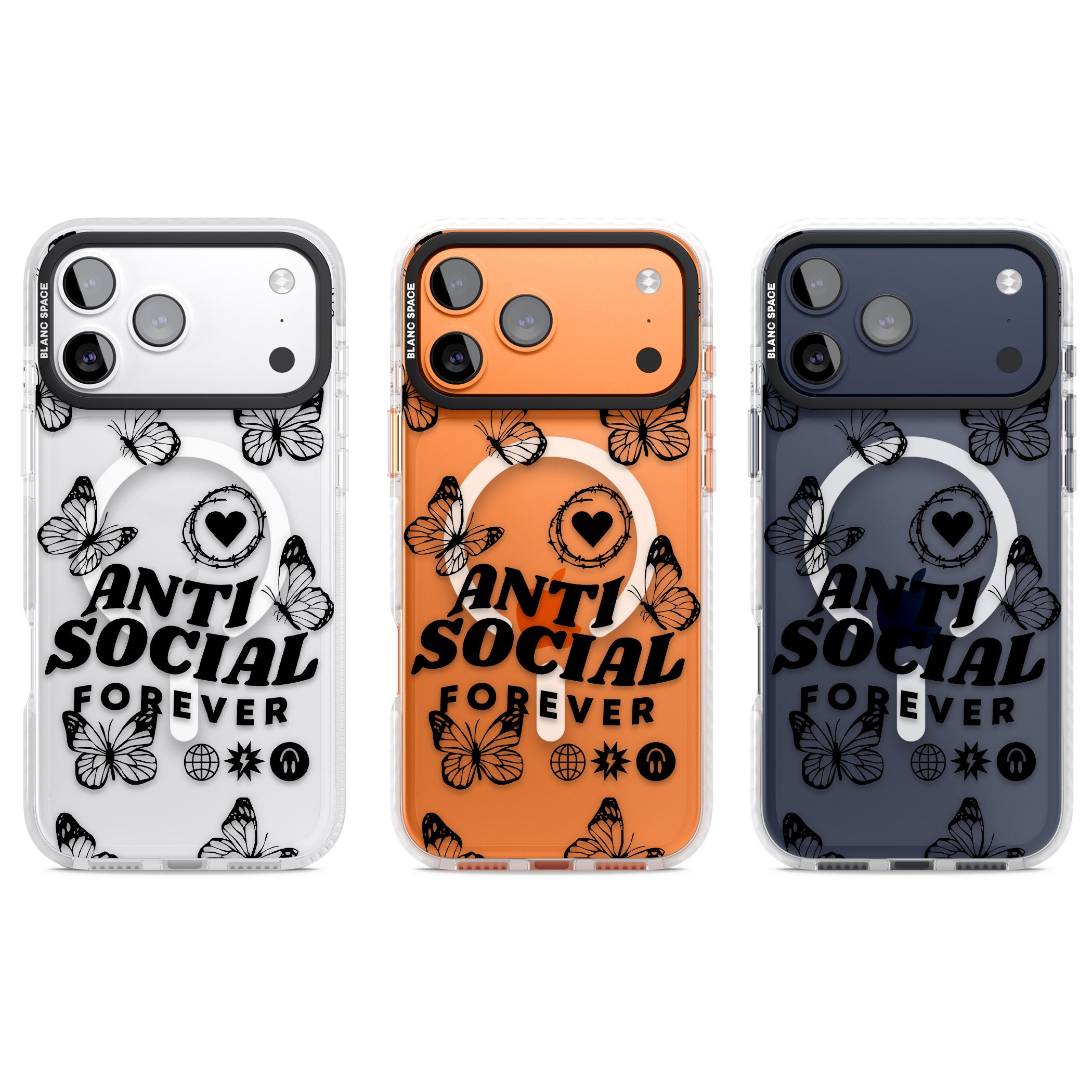 Anti Social Forever iPhone 17 Pro Impact Pro Clear Phone Case APT Impact Protection