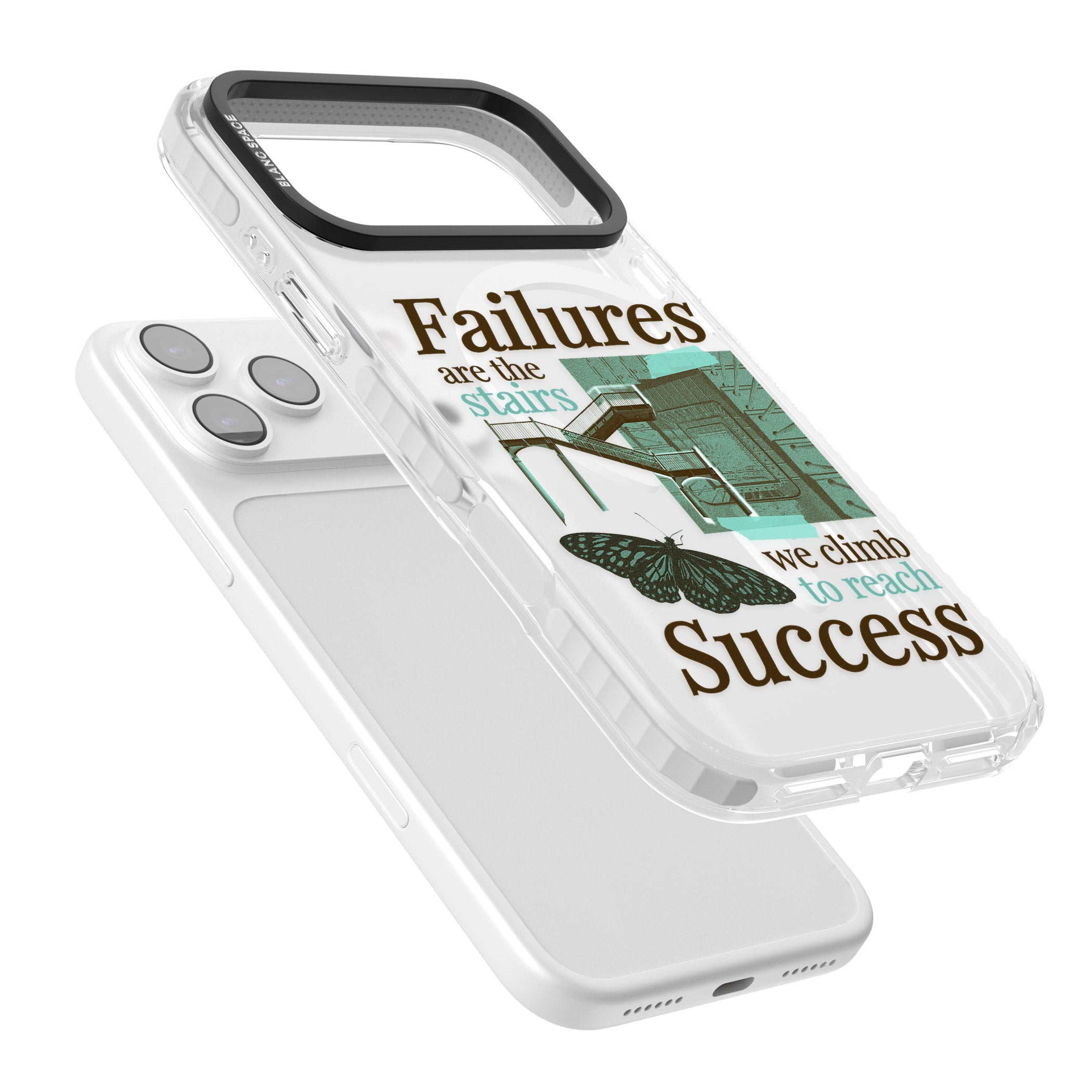 Fail To Succeed iPhone 17 Pro Max Impact Pro Clear Phone Case Colours