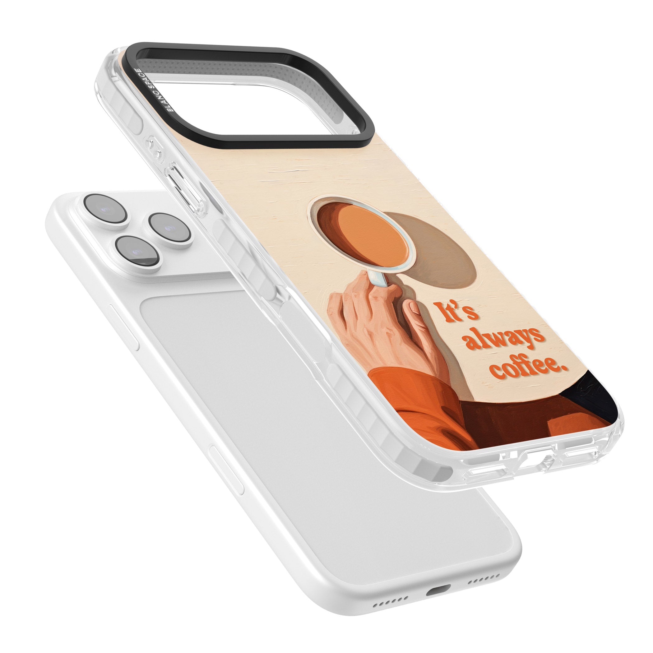 Its Always Coffee iPhone 17 Pro Max Impact Pro Clear Phone Case Colours