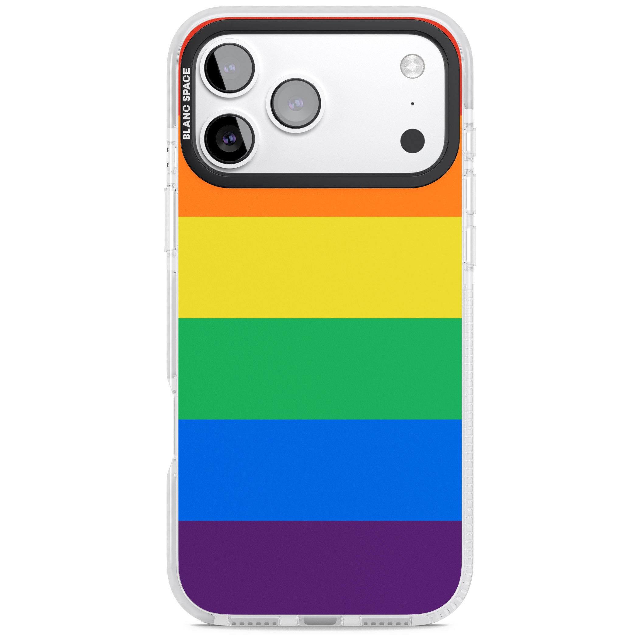Rainbow Stripes iPhone 17 Pro Max Impact Pro Clear Phone Case