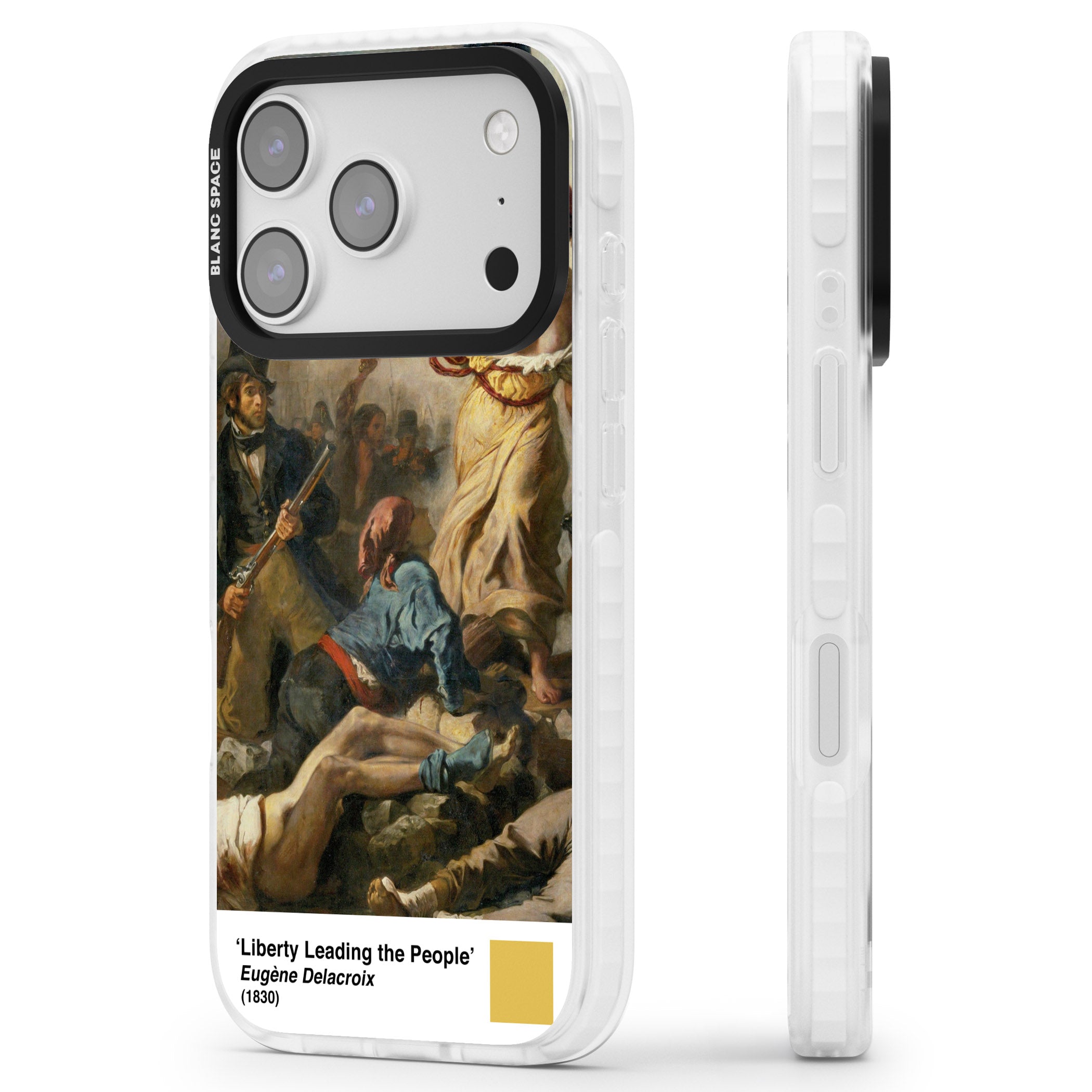 Liberty Leading The People iPhone 17 Pro Max Impact Pro Clear Phone Case Side Profile