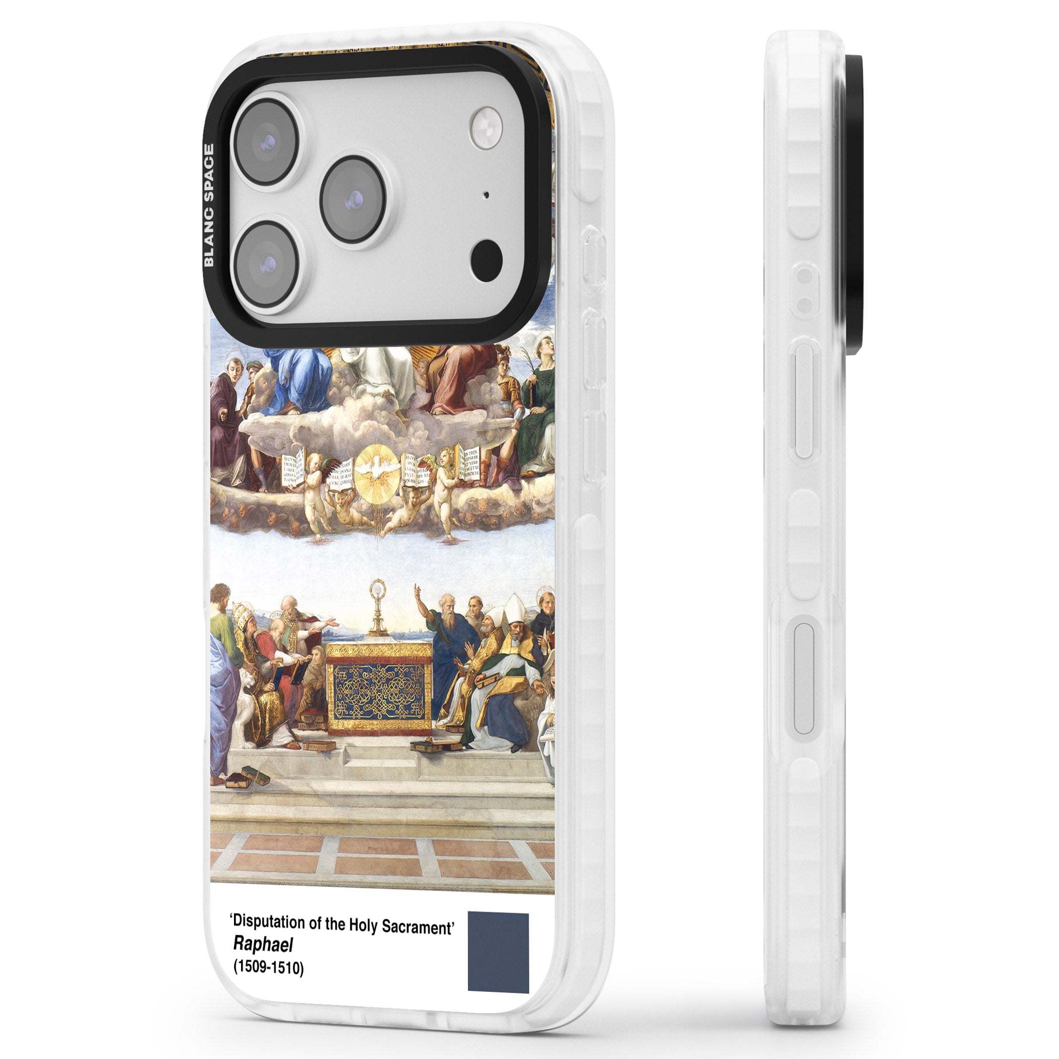 Disputation Of The Holy Sacrament iPhone 17 Pro Max Impact Pro Clear Phone Case Side Profile