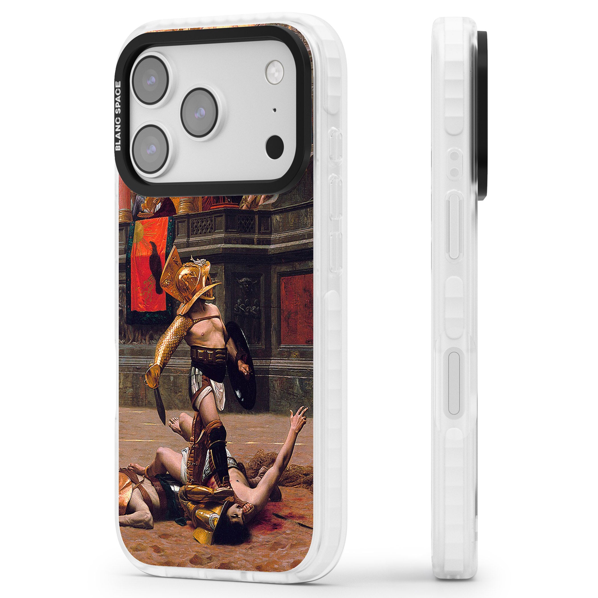 Pollice Verso iPhone 17 Pro Max Impact Pro Clear Phone Case Side Profile