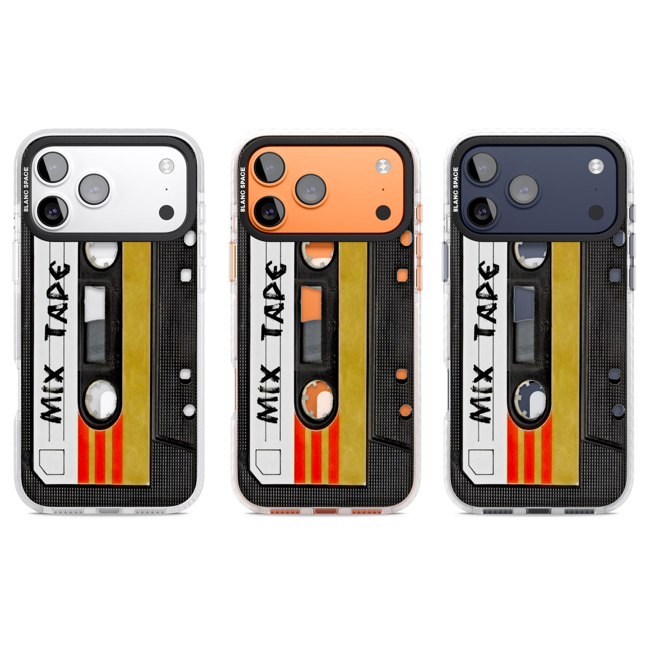 Retro Mix Tape iPhone 17 Pro Impact Pro Clear Phone Case APT Impact Protection