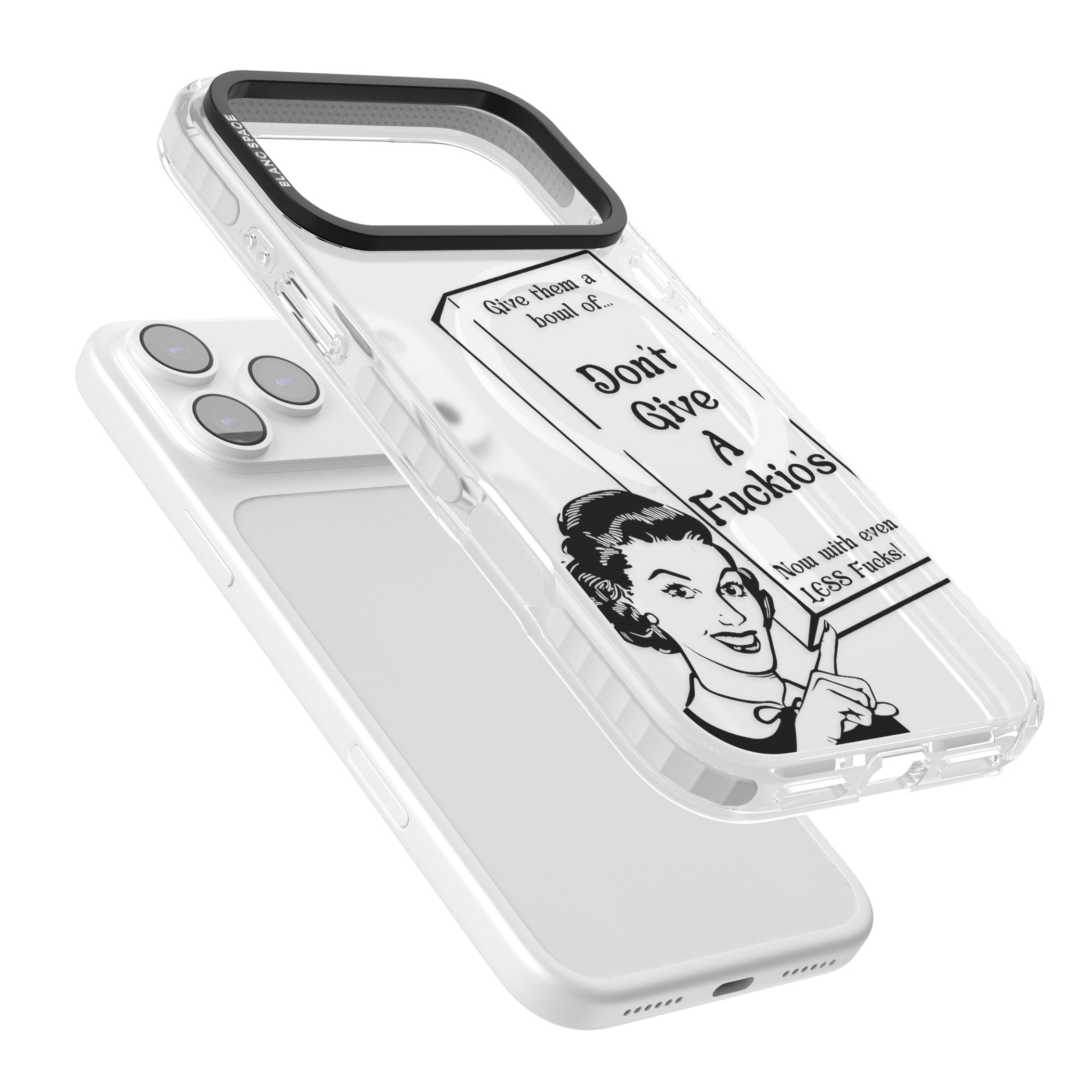 Dont Give A F Ckios Cereal iPhone 17 Pro Max Impact Pro Clear Phone Case Colours