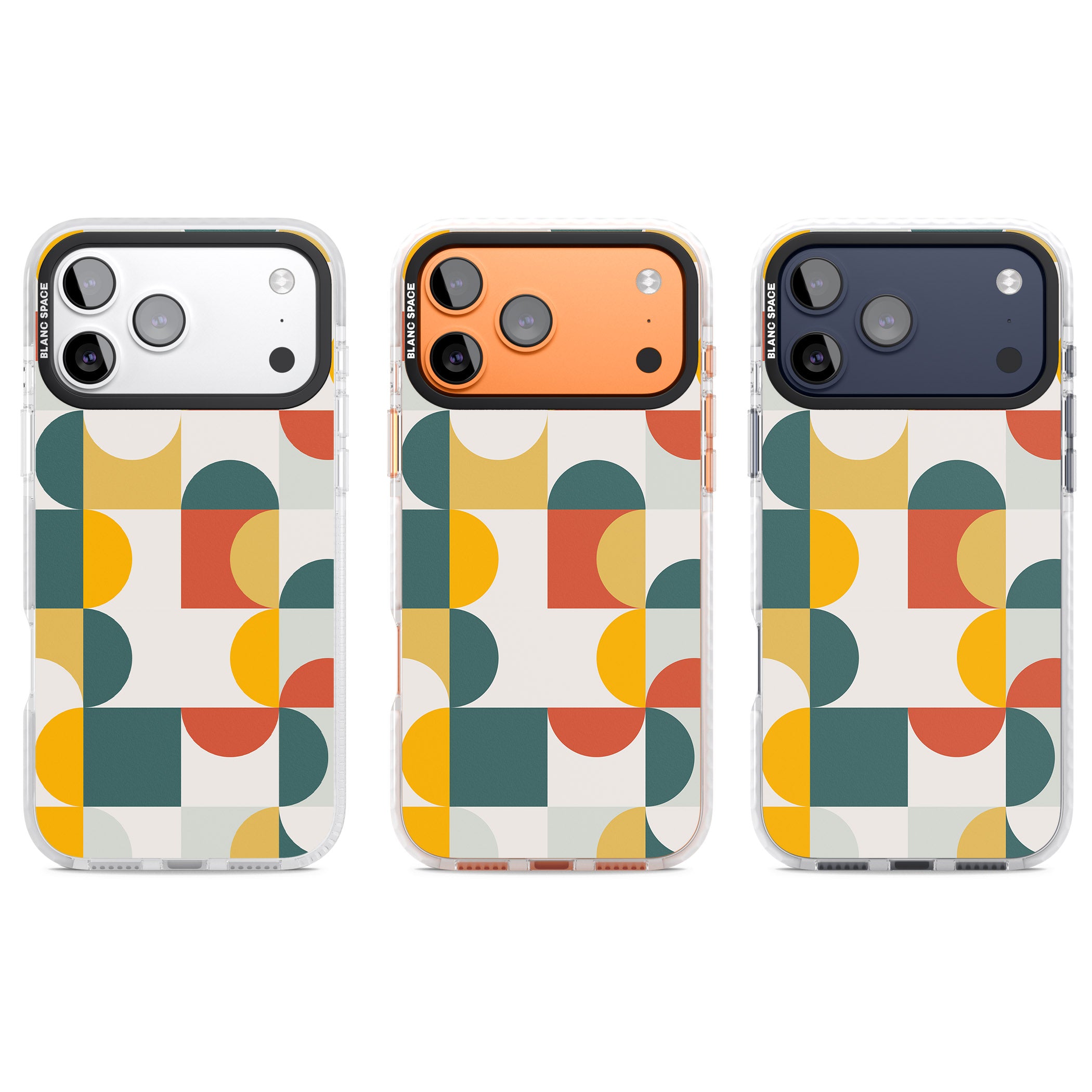 Retro Color Blocks iPhone 17 Pro Impact Pro Clear Phone Case APT Impact Protection