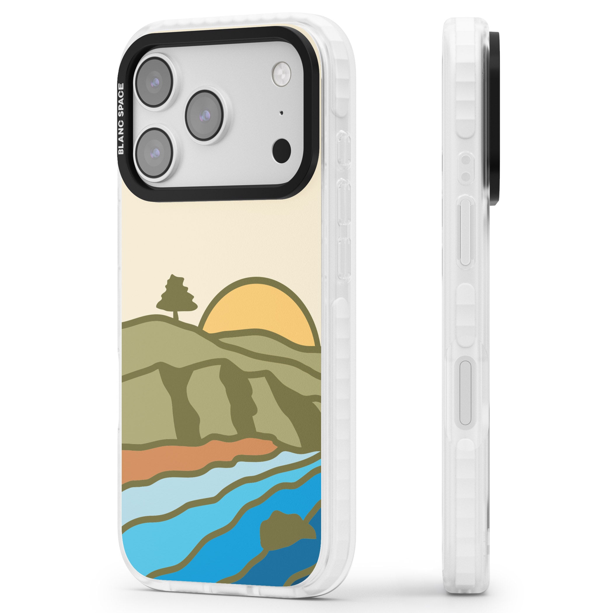 North Sunset iPhone 17 Pro Max Impact Pro Clear Phone Case Side Profile