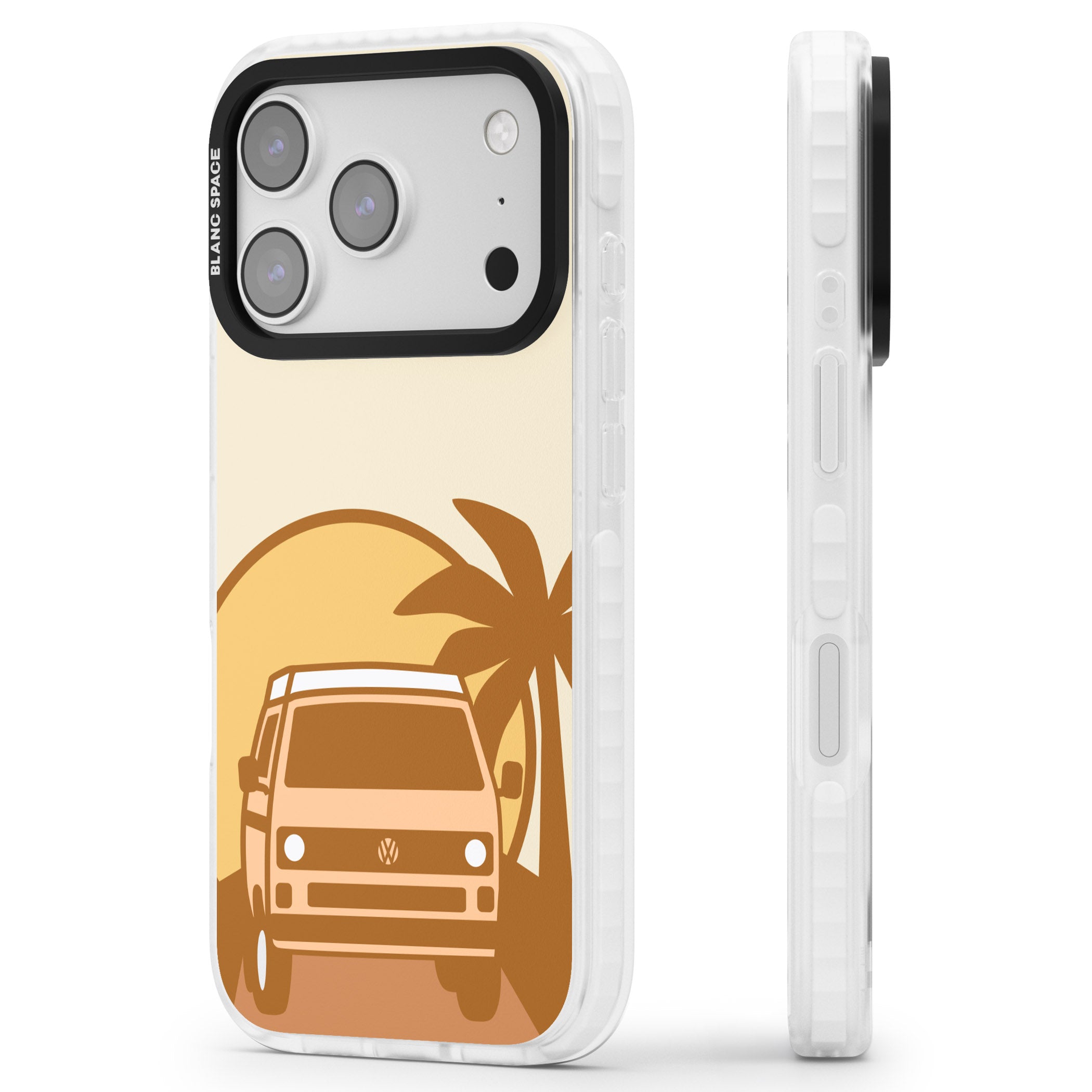 Sunset Van iPhone 17 Pro Max Impact Pro Clear Phone Case Side Profile