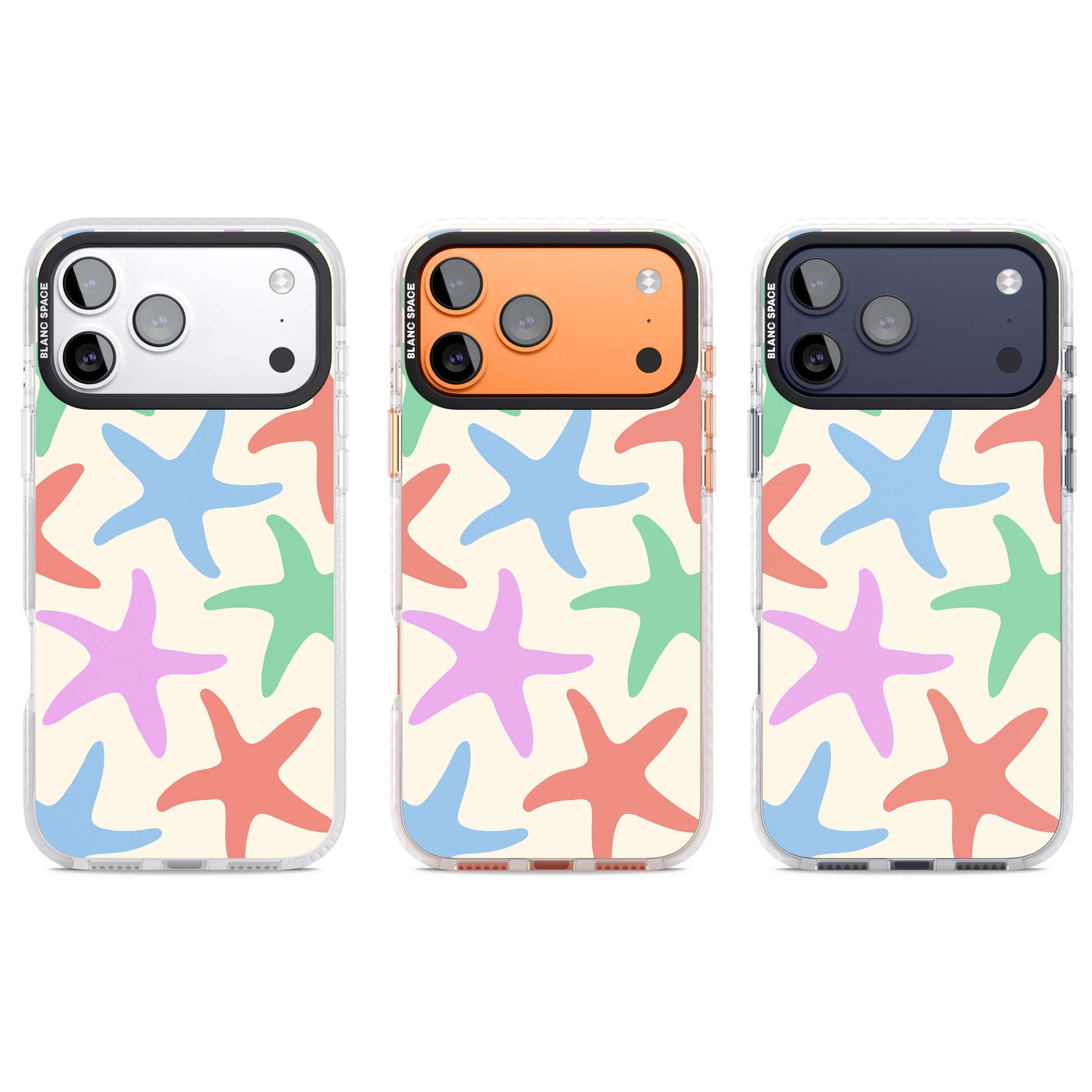 Pastel Starfish iPhone 17 Pro Impact Pro Clear Phone Case APT Impact Protection