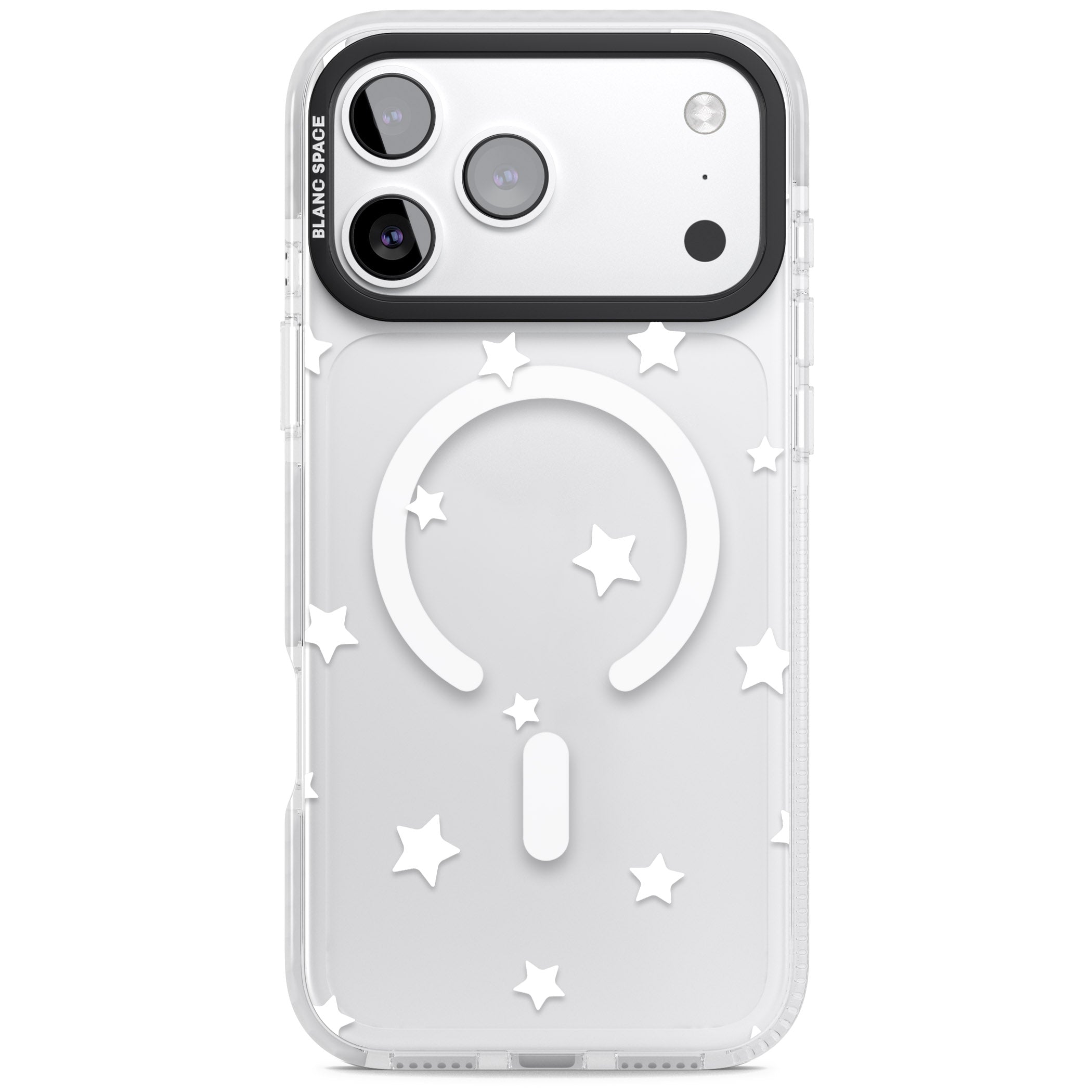 Starry Night White Stars iPhone 17 Pro Max Impact Pro Clear Phone Case