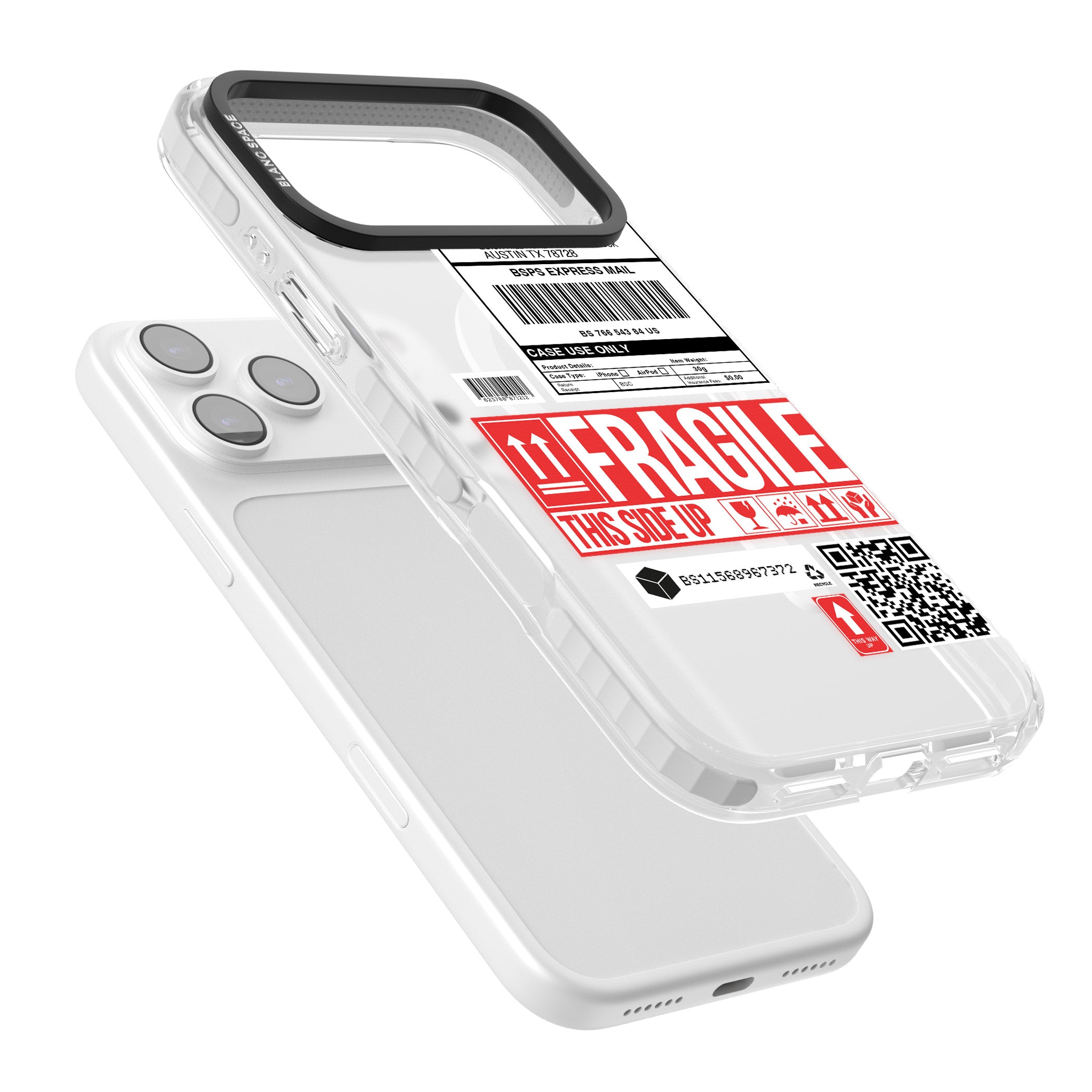 Shipping Label iPhone 17 Pro Max Impact Pro Clear Phone Case Colours