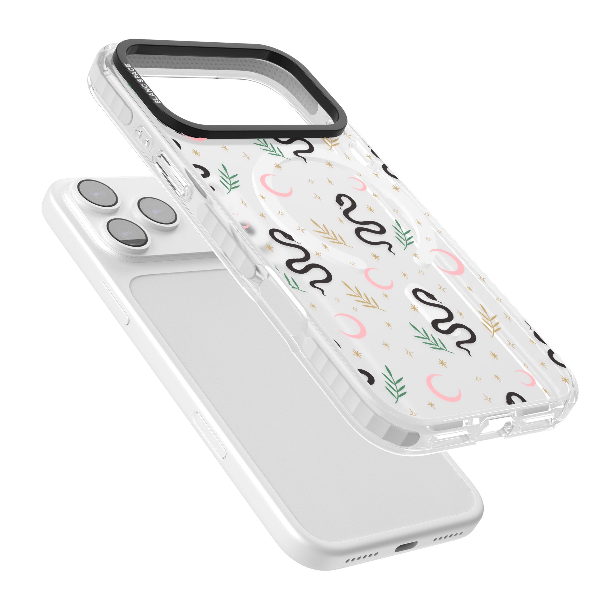 Snake & Moon Pattern iPhone 17 Pro Max Impact Pro Clear Phone Case Colours