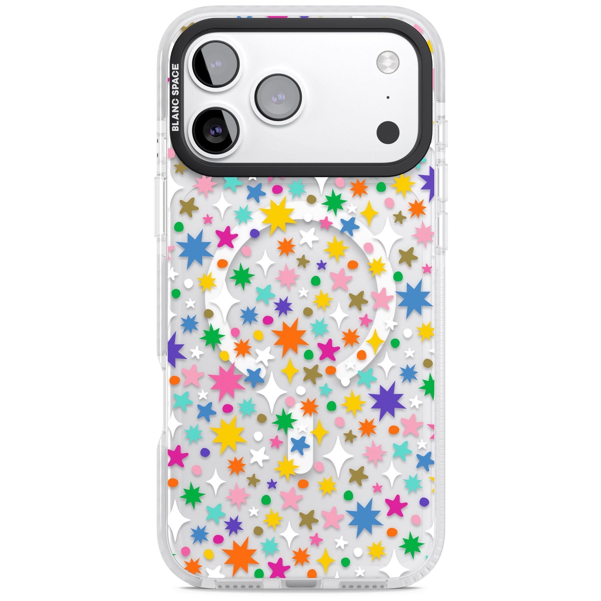 Rainbow Starburst iPhone 17 Pro Max Impact Pro Clear Phone Case