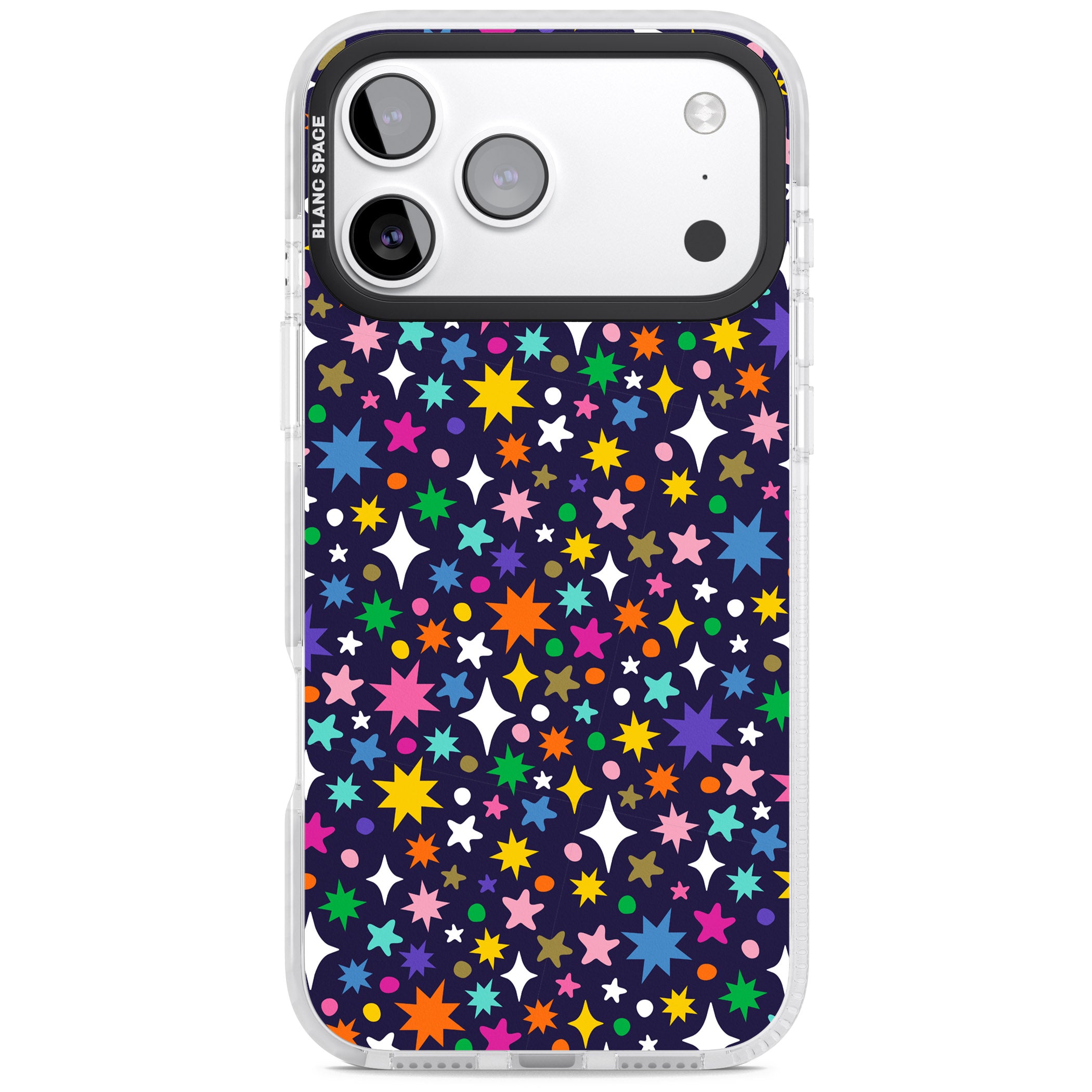 Rainbow Starburst (Purple) iPhone 17 Pro Max Impact Pro Clear Phone Case