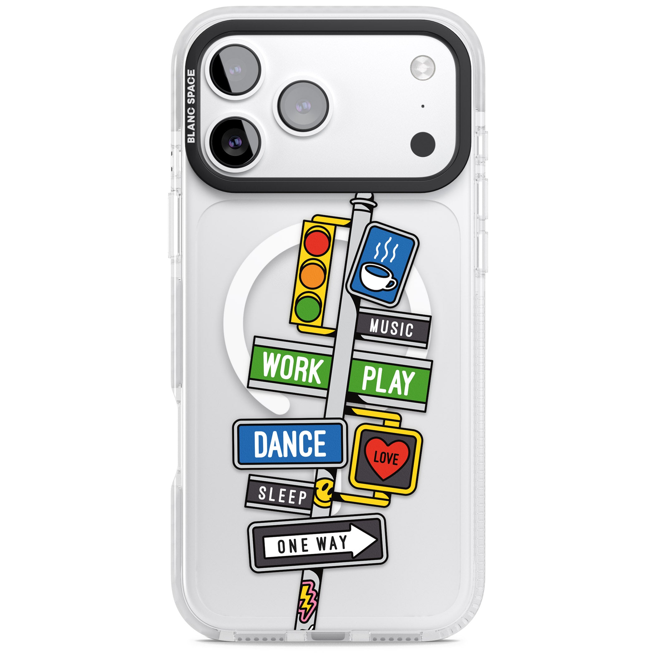 Mood Street Signs iPhone 17 Pro Max Impact Pro Clear Phone Case