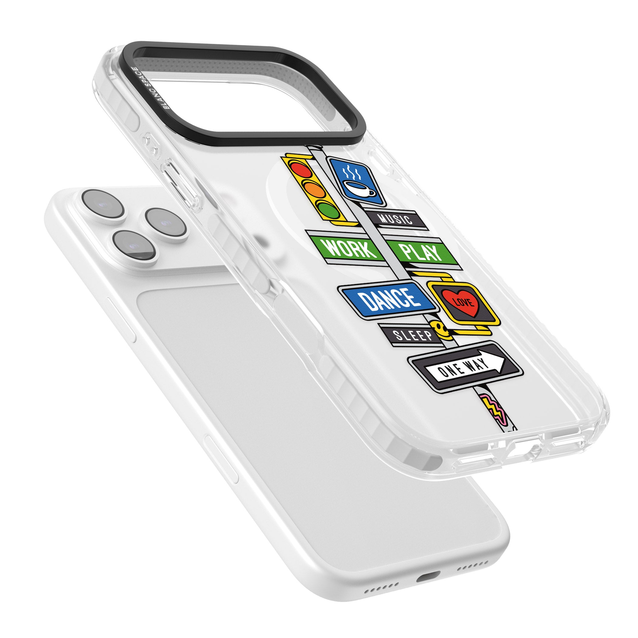 Mood Street Signs iPhone 17 Pro Max Impact Pro Clear Phone Case Colours