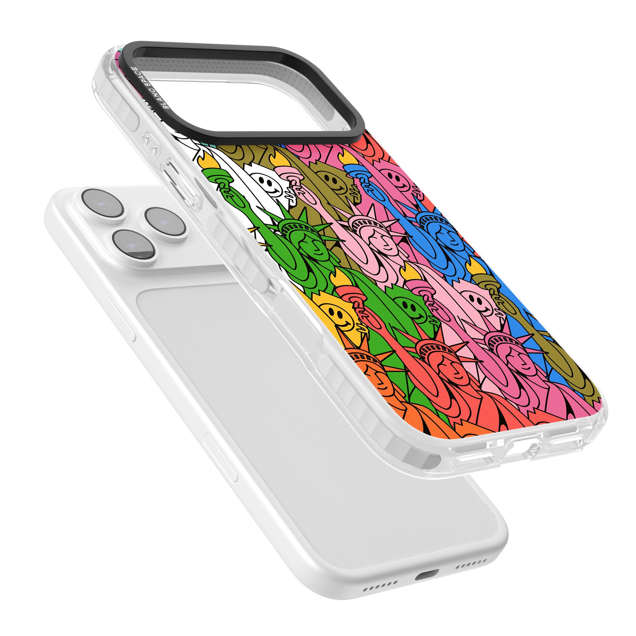 Multicolour Liberty Pattern iPhone 17 Pro Max Impact Pro Clear Phone Case Colours