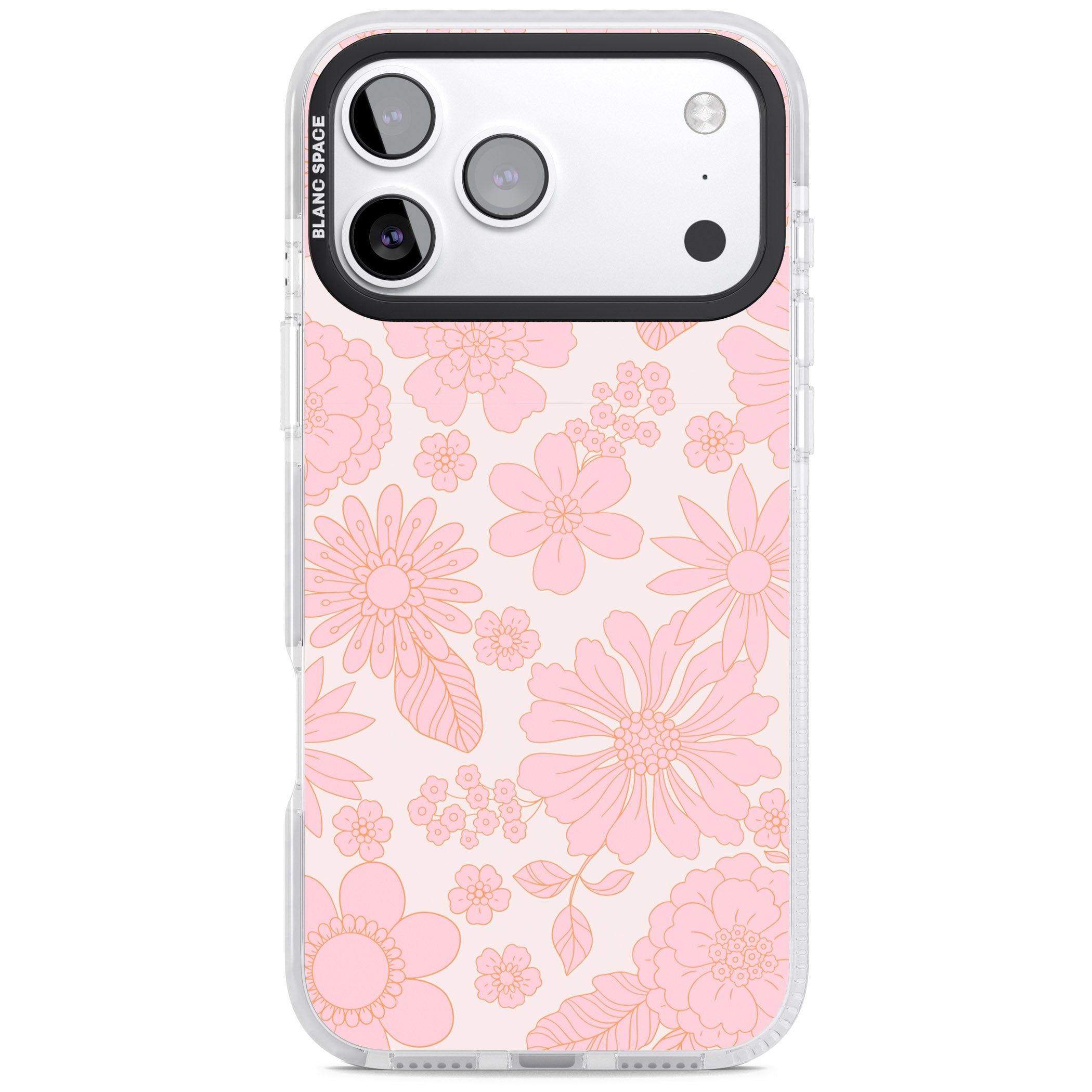 Gentle Pink Flowers iPhone 17 Pro Max Impact Pro Clear Phone Case
