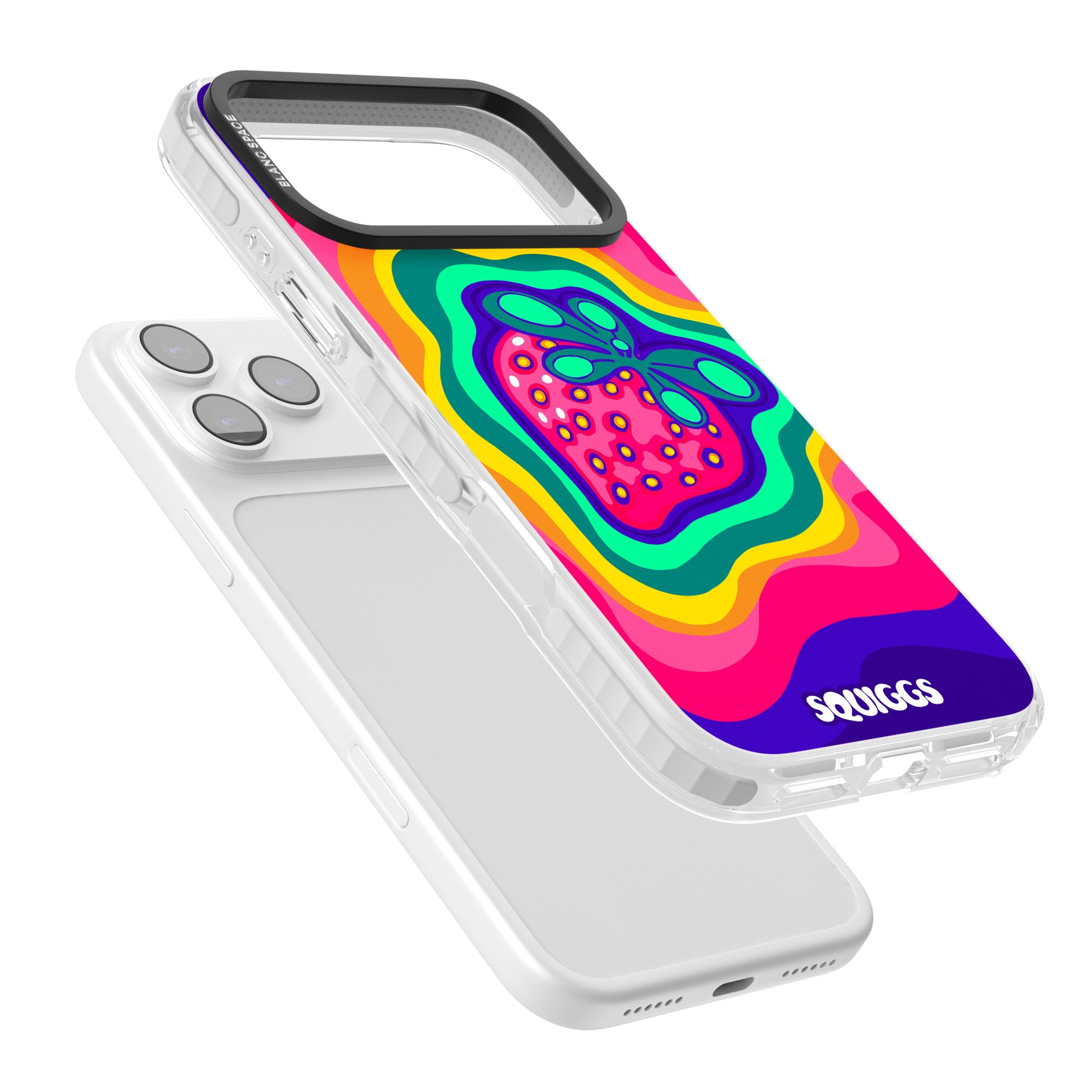 Strawberry Rainbow iPhone 17 Pro Max Impact Pro Clear Phone Case Colours